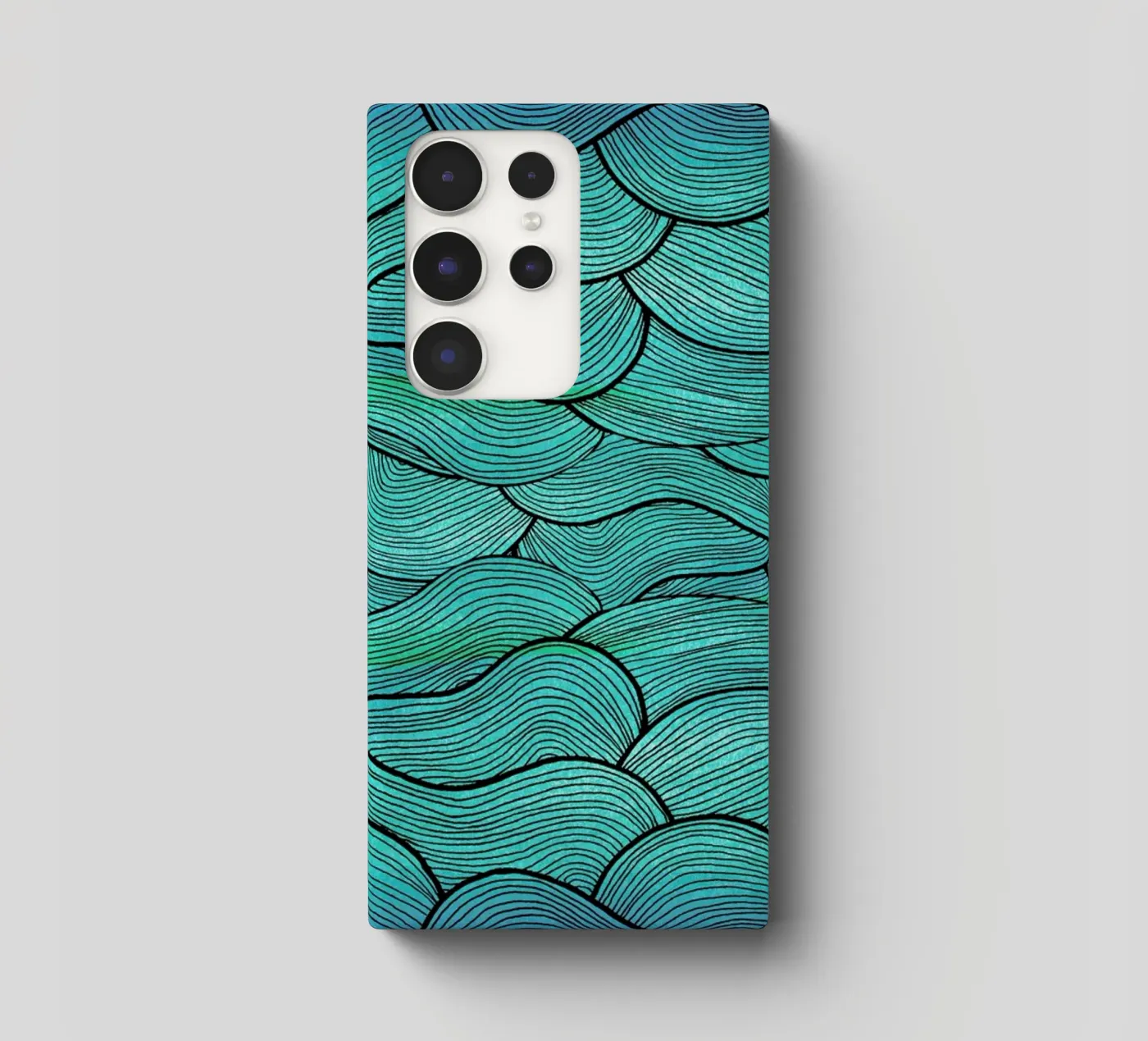 Sea Waves Pattern cover samsung da Pom Graphic Design
