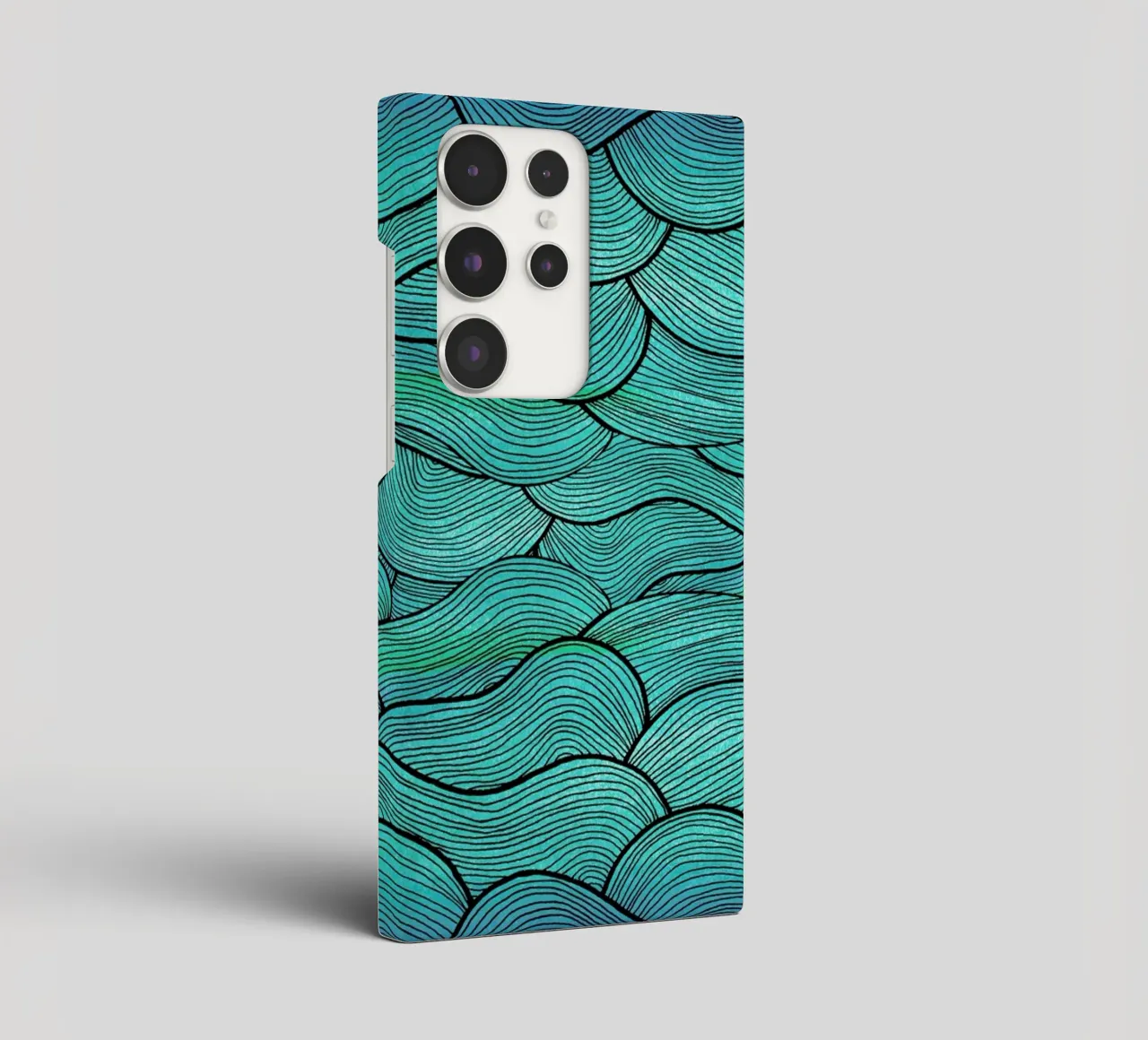 Sea Waves Pattern cover samsung da Pom Graphic Design
