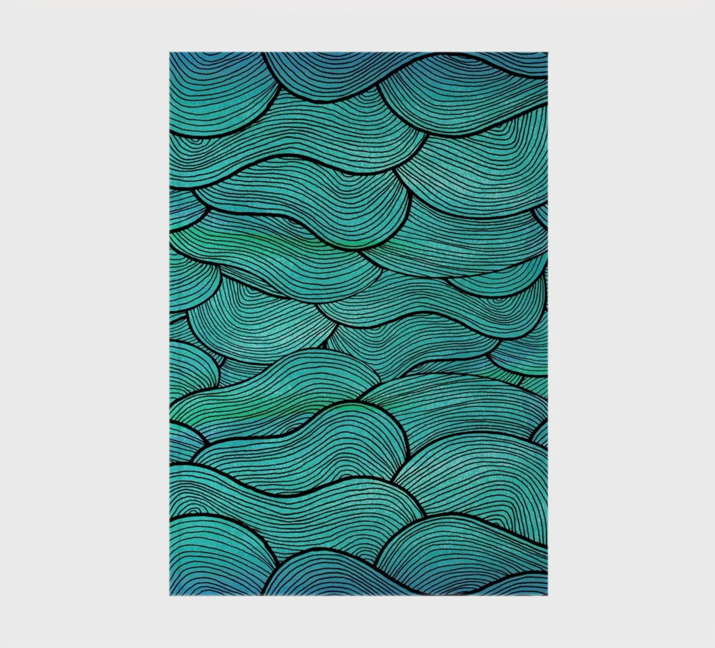 Sea Waves Pattern notebook by Pom Graphic Design