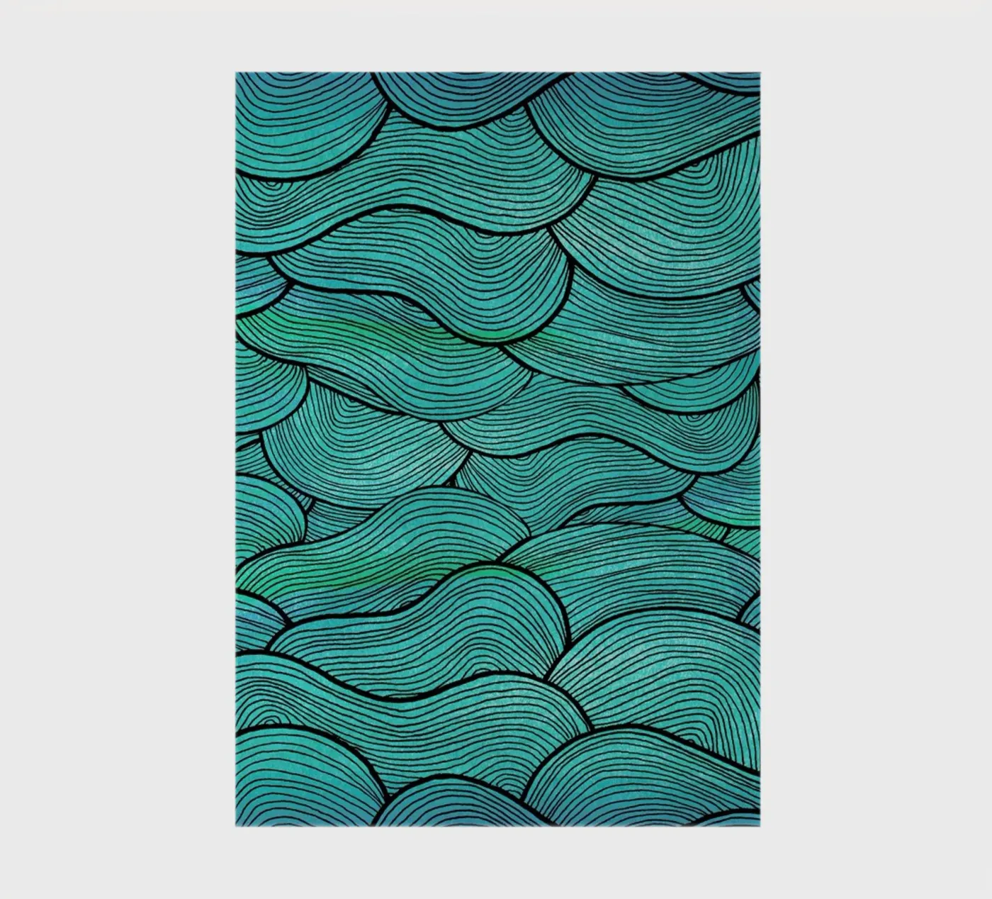 Sea Waves Pattern notebook by Pom Graphic Design