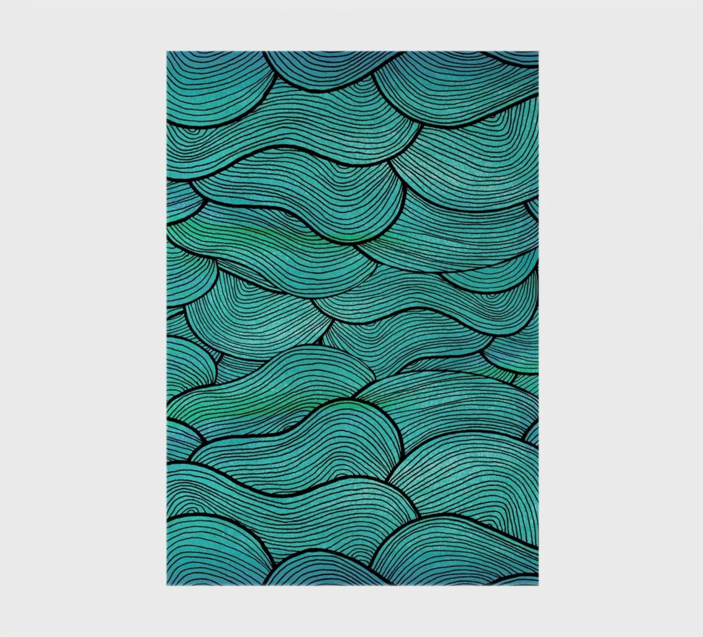 Sea Waves Pattern notebook by Pom Graphic Design