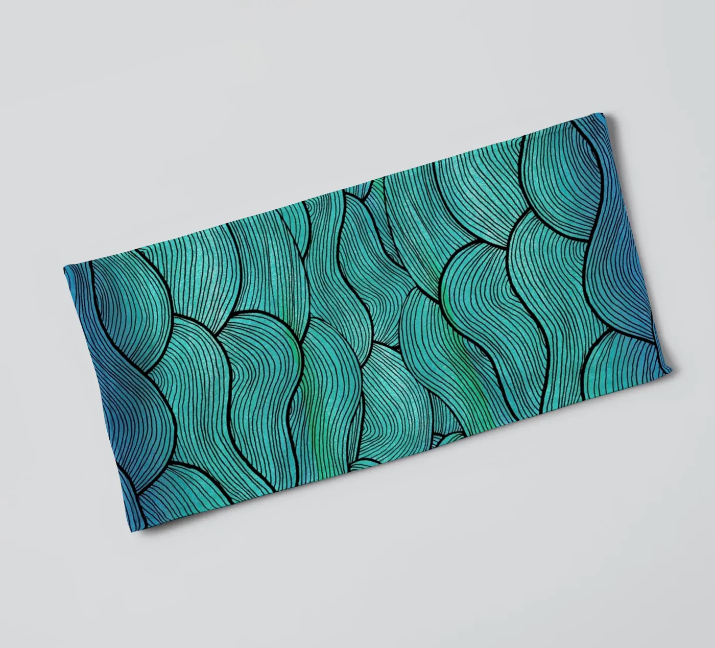 Sea Waves Pattern asciugamano da bagno da Pom Graphic Design