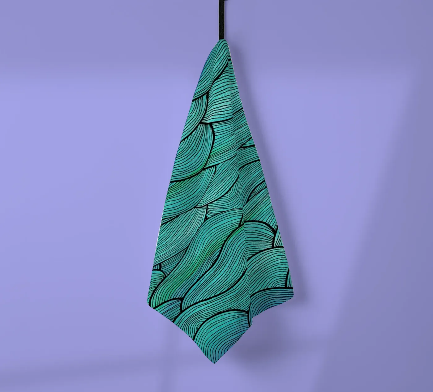 Sea Waves Pattern canovaccio da cucina da Pom Graphic Design
