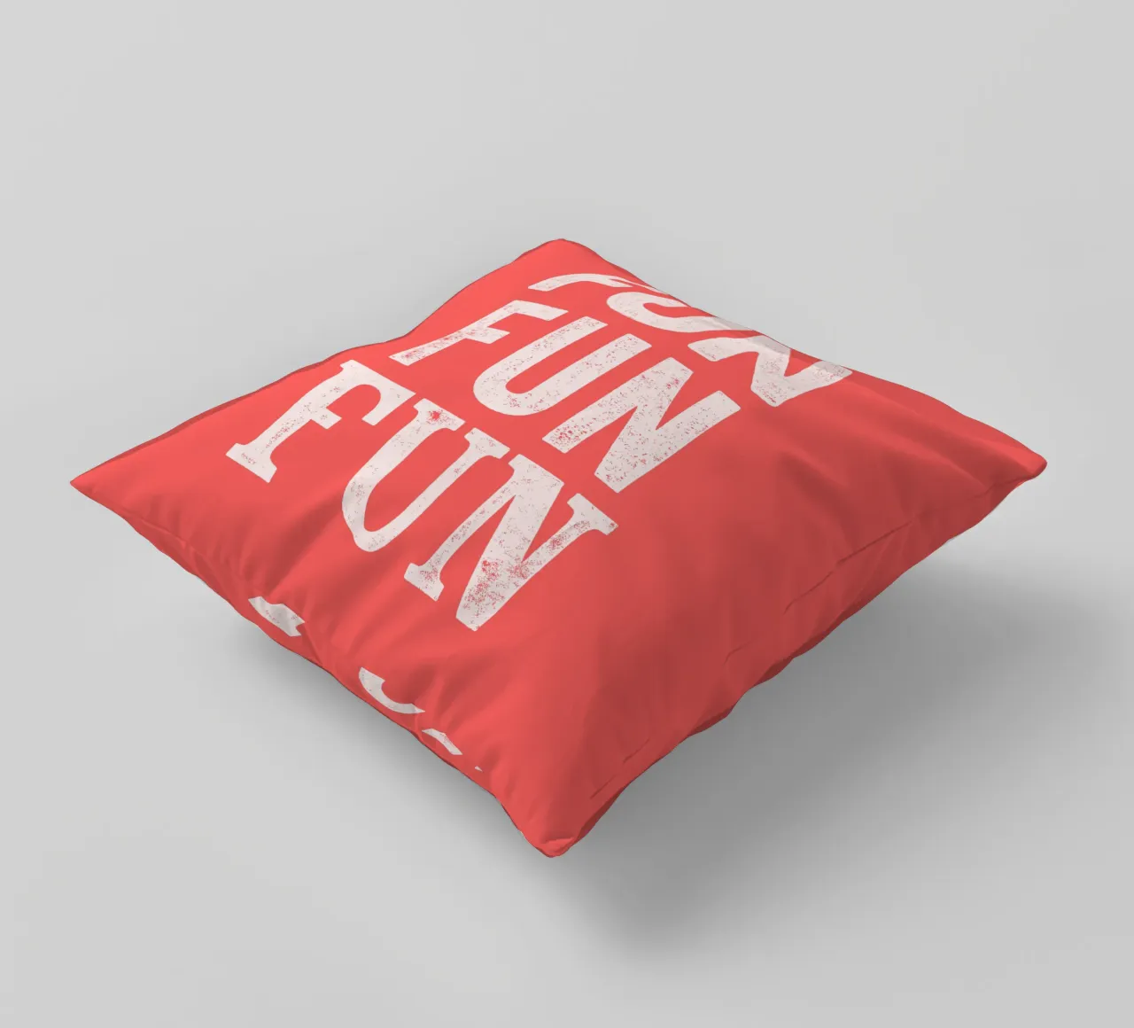 Fun Fun Fun Retro Funky Letterpress Typographic Print Design cuscino da THE MOTIVATED TYPE