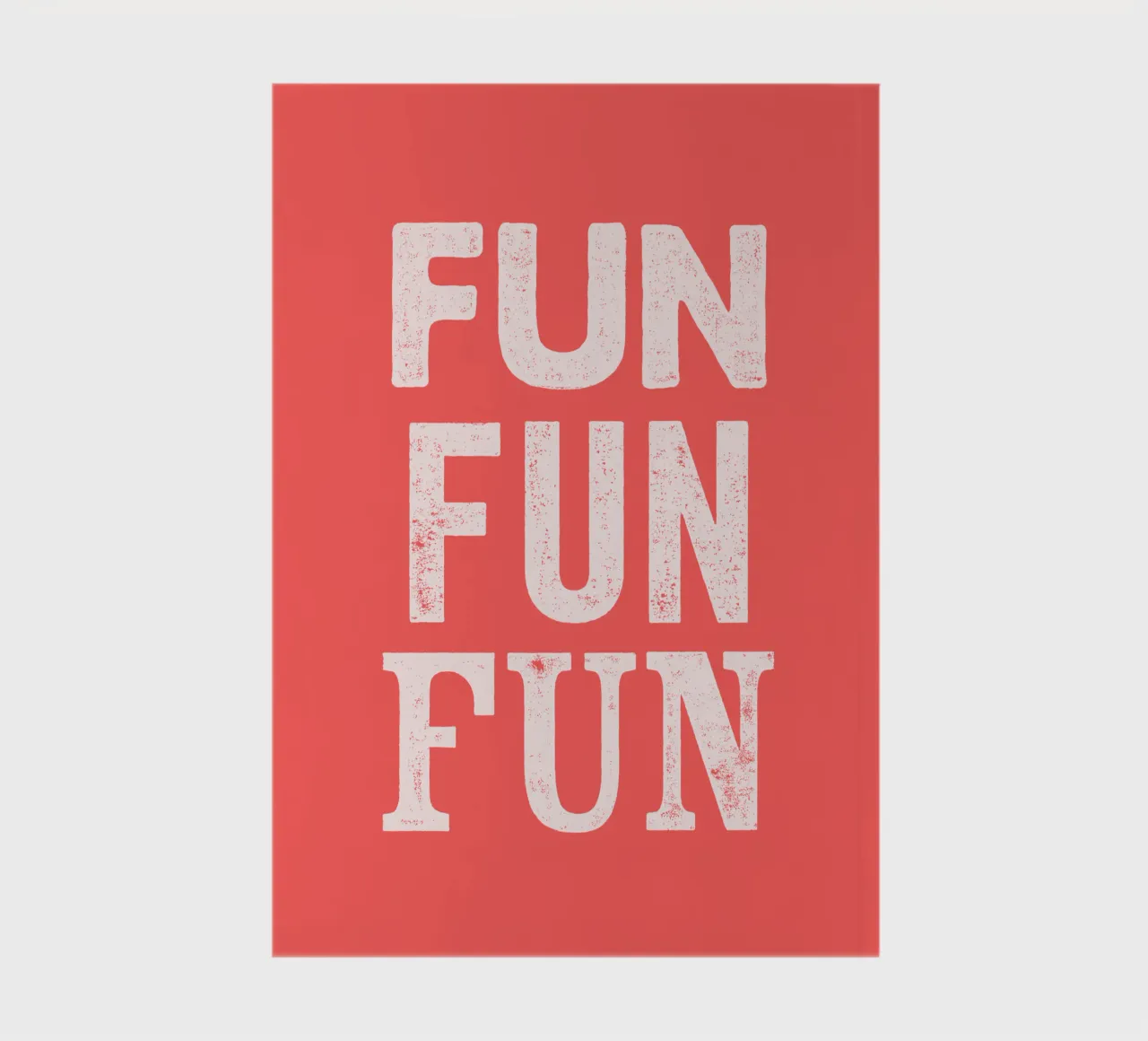Fun Fun Fun Retro Funky Letterpress Typographic Print Design notebook by THE MOTIVATED TYPE
