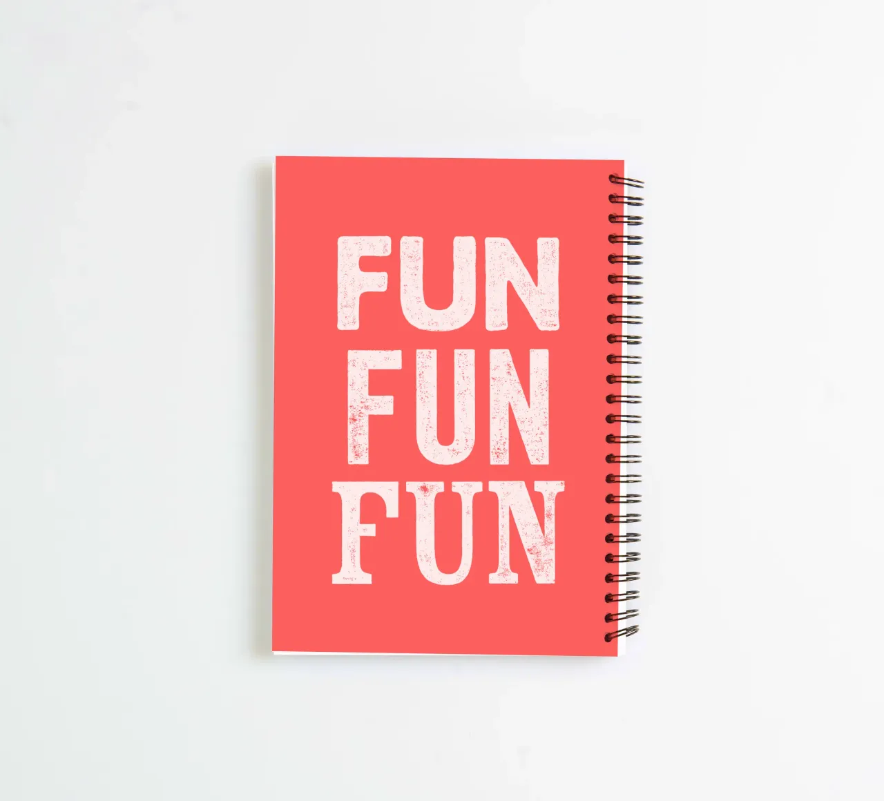 Fun Fun Fun Retro Funky Letterpress Typographic Print Design diario ad anelli da THE MOTIVATED TYPE