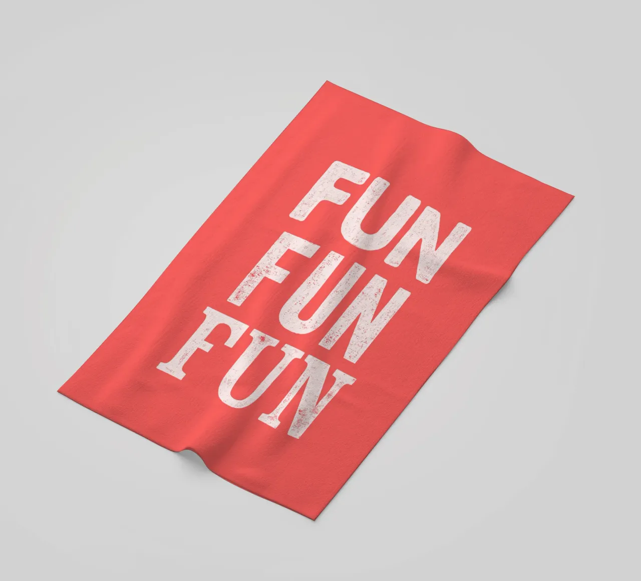 Fun Fun Fun Retro Funky Letterpress Typographic Print Design telo mare da THE MOTIVATED TYPE