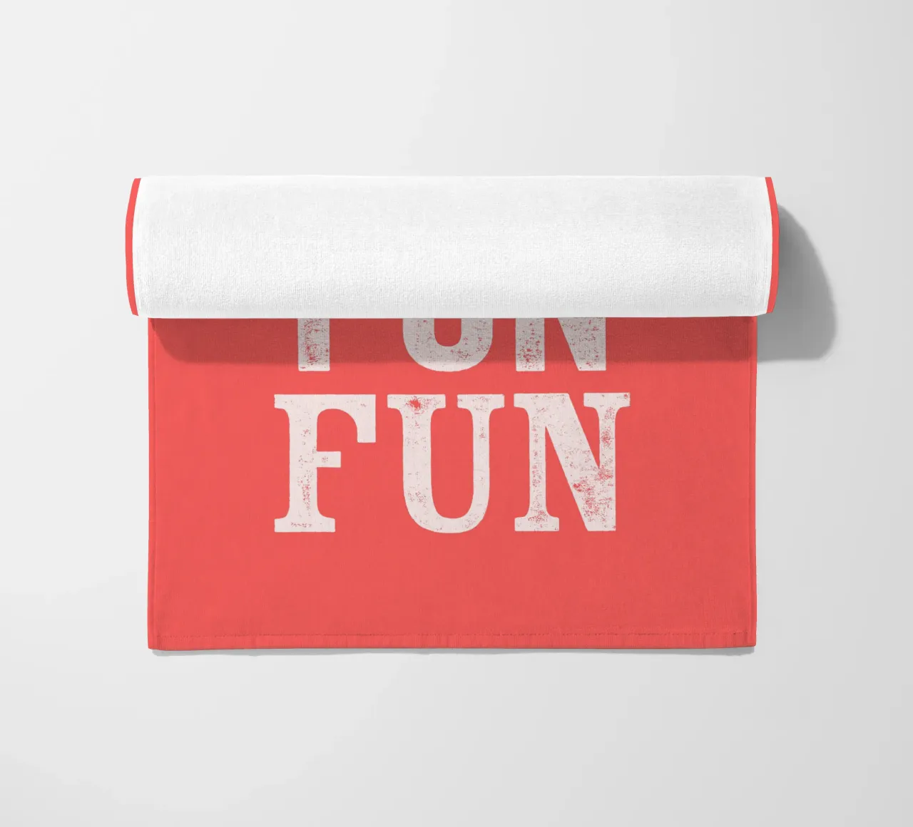 Fun Fun Fun Retro Funky Letterpress Typographic Print Design telo mare da THE MOTIVATED TYPE
