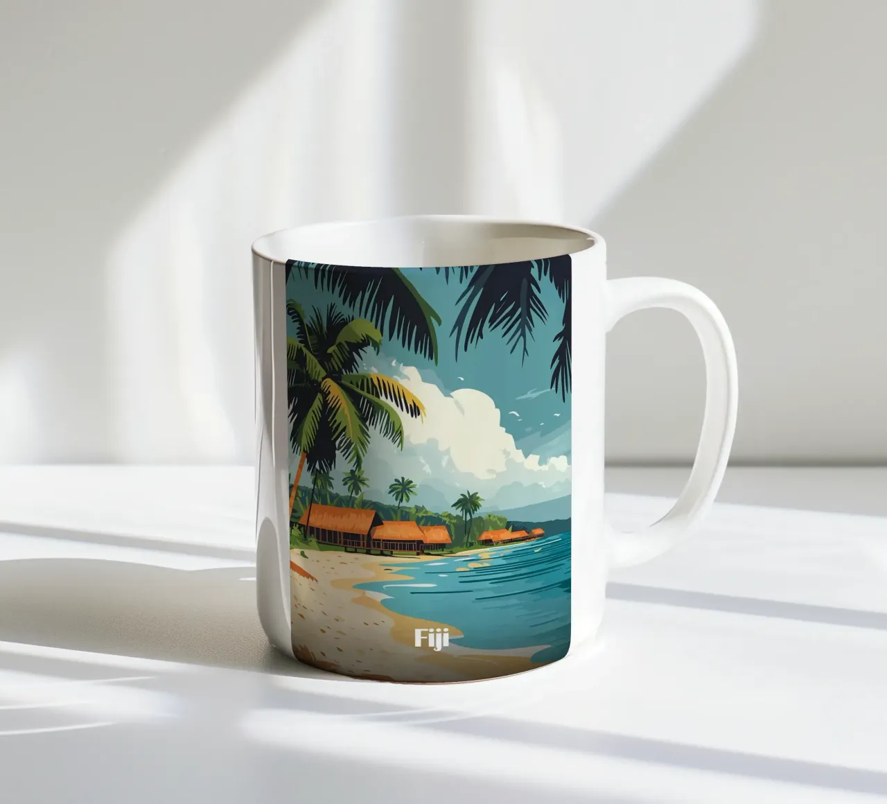 Il paradiso delle isole Fiji tazza in ceramica da Ginnery