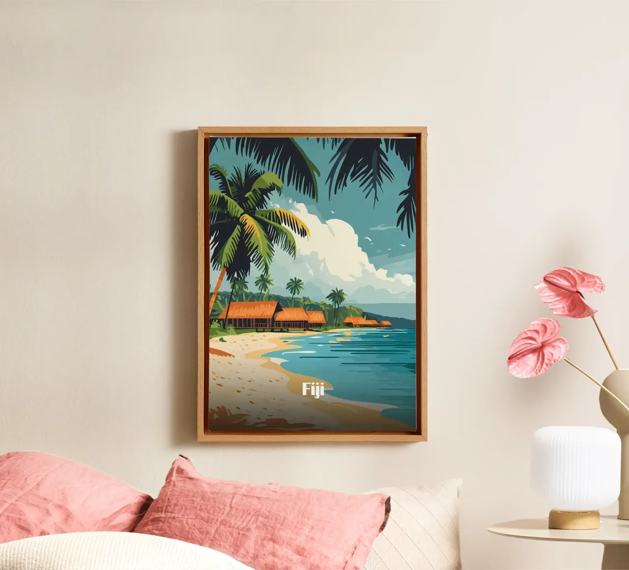 Fiji-eilandparadijs canvas met Baklijst van Ginnery