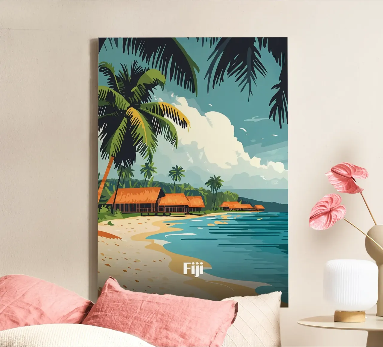 Fiji-eilandparadijs canvas met Baklijst van Ginnery