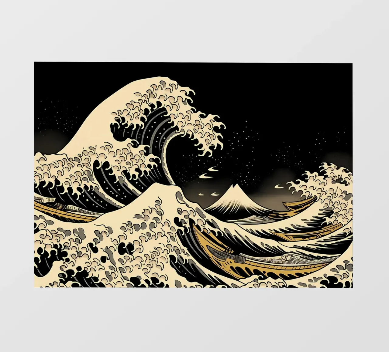 Onda giapponese di Kanagawa telo in pvc da Mikesell