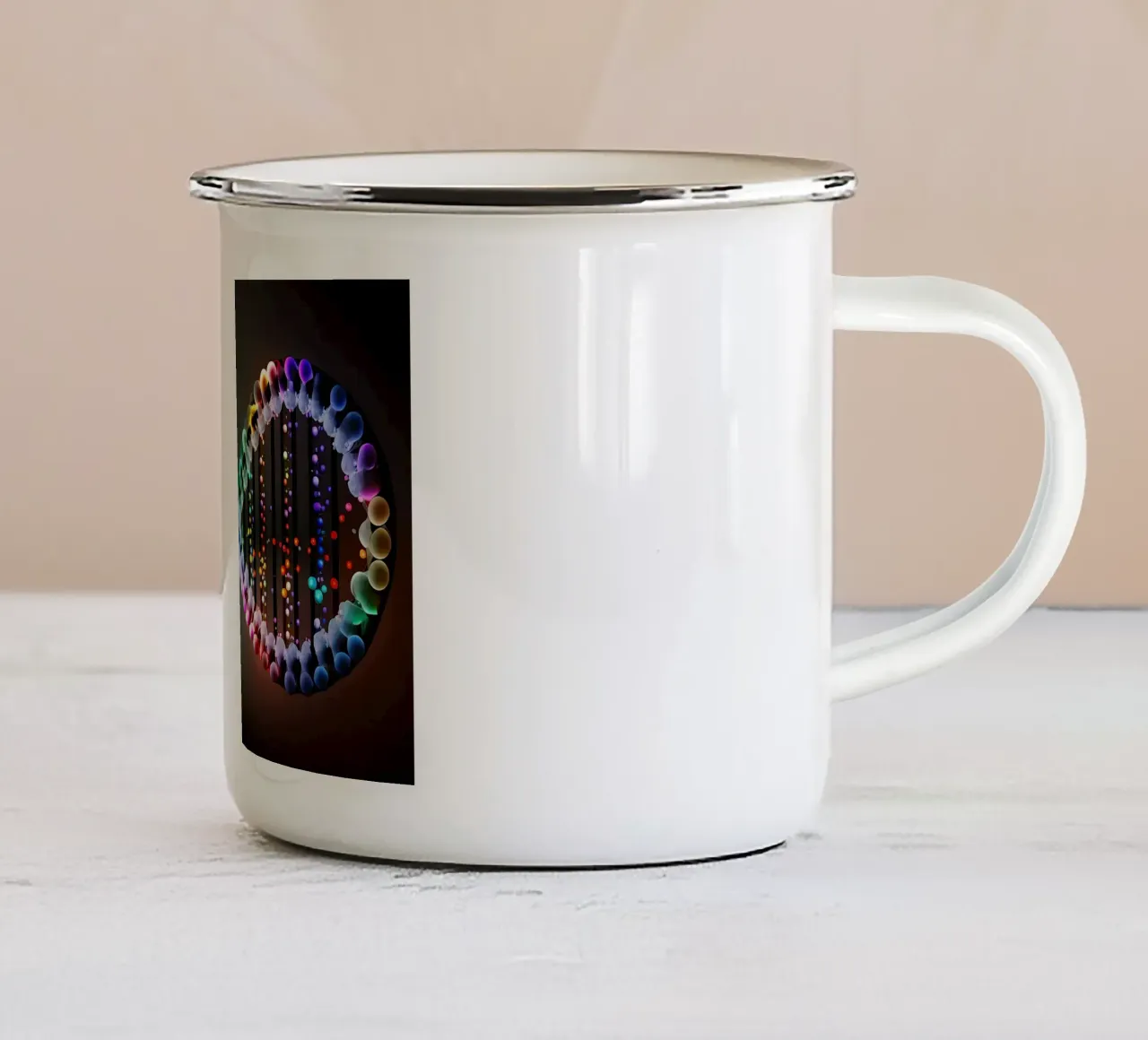 Decoding Lifes Blueprint enamel mug by Delaplane