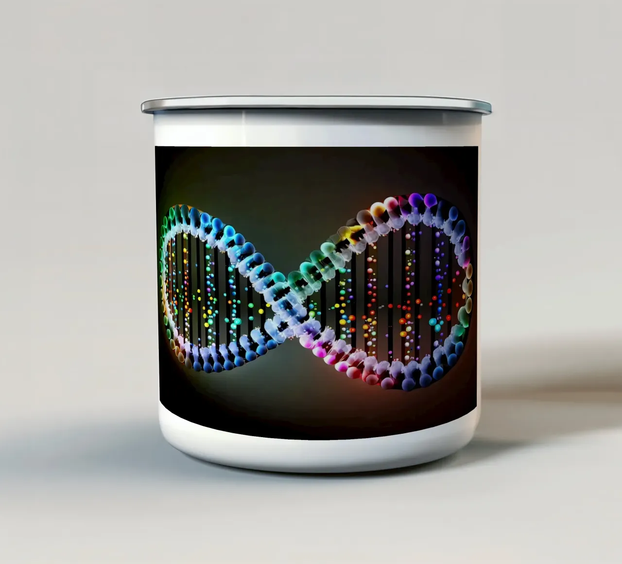 Decoding Lifes Blueprint enamel mug by Delaplane