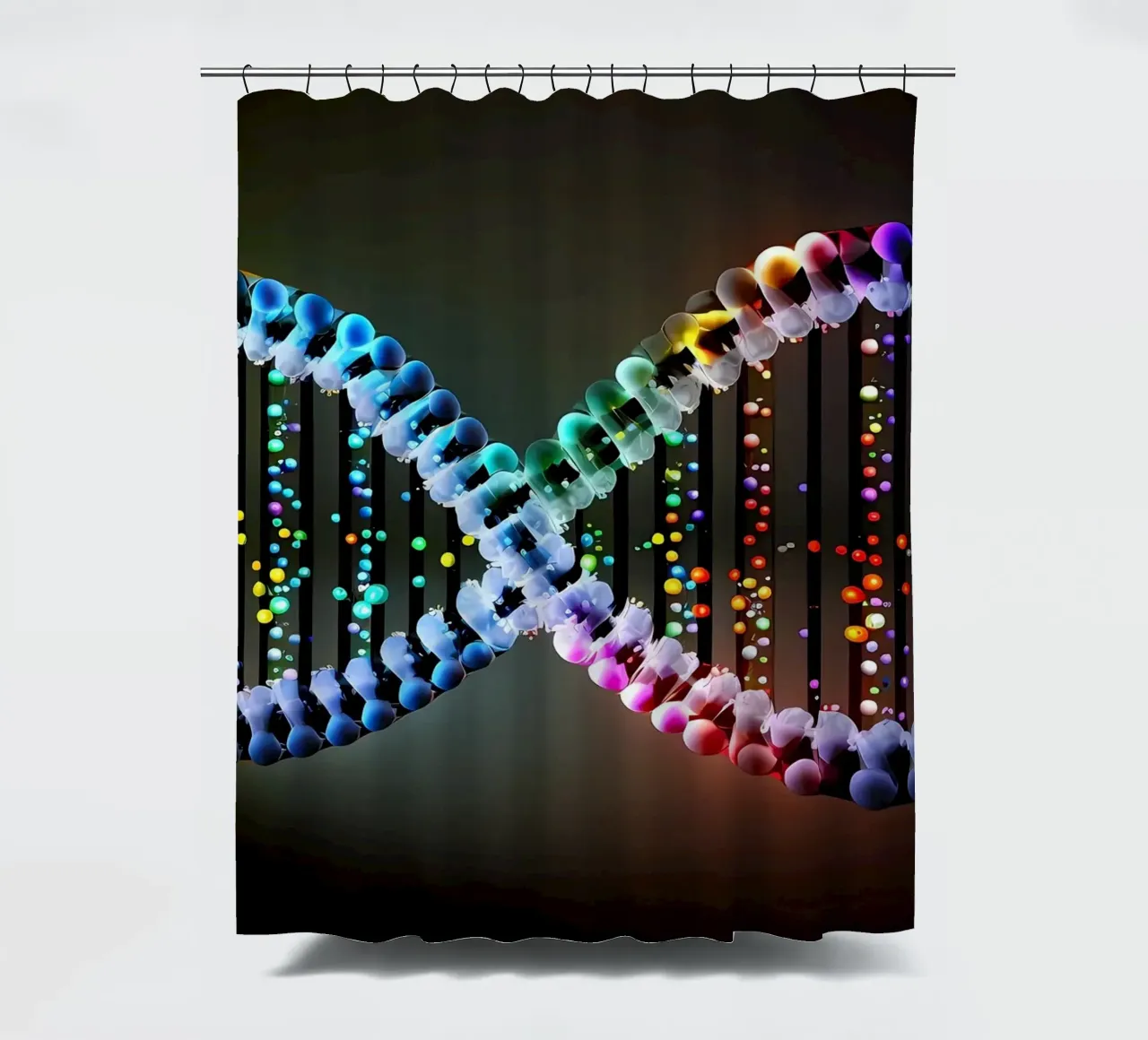 Decoding Lifes Blueprint shower curtain by Delaplane