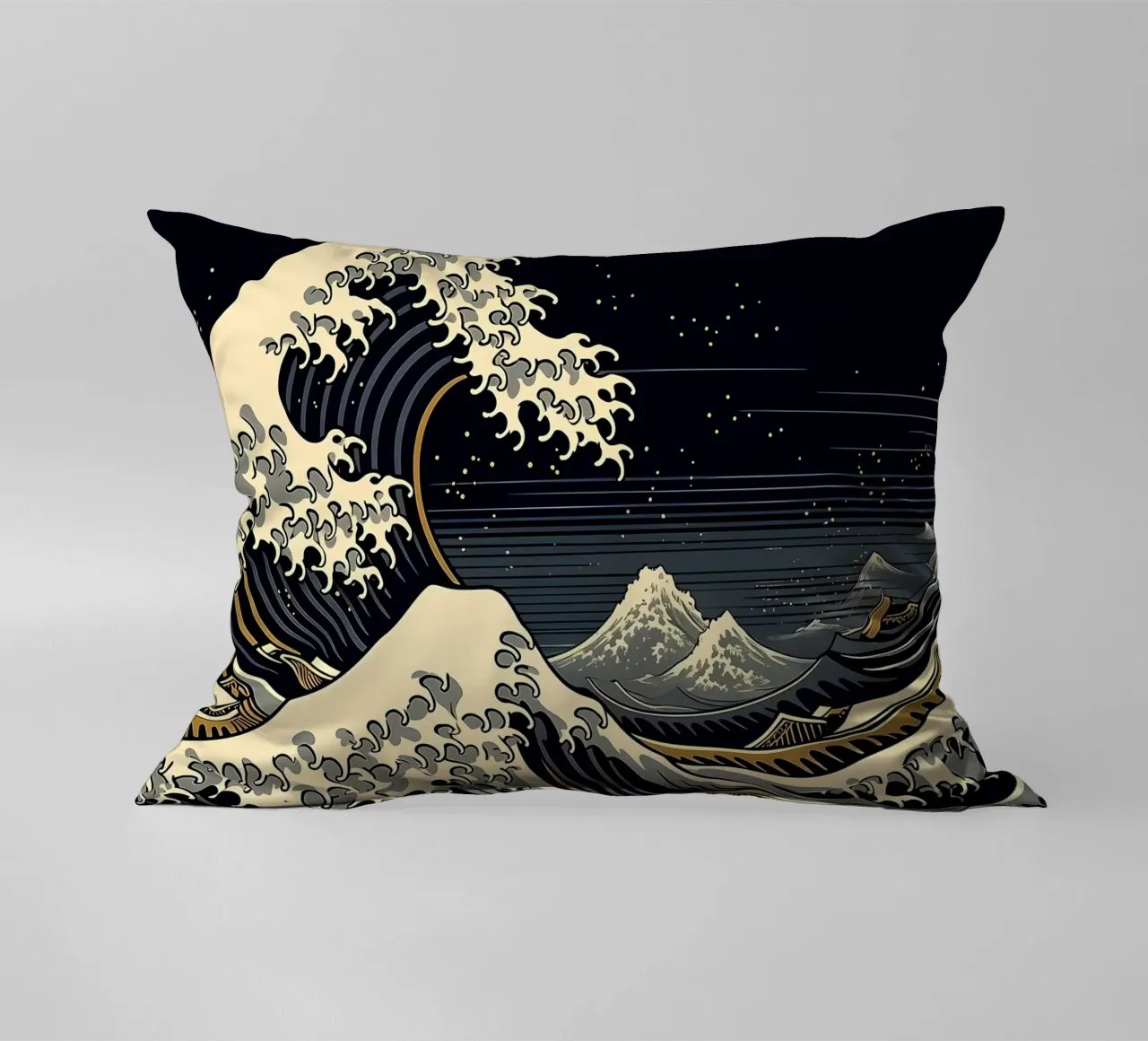 Onda giapponese di Kanagawa cuscino da Mikesell