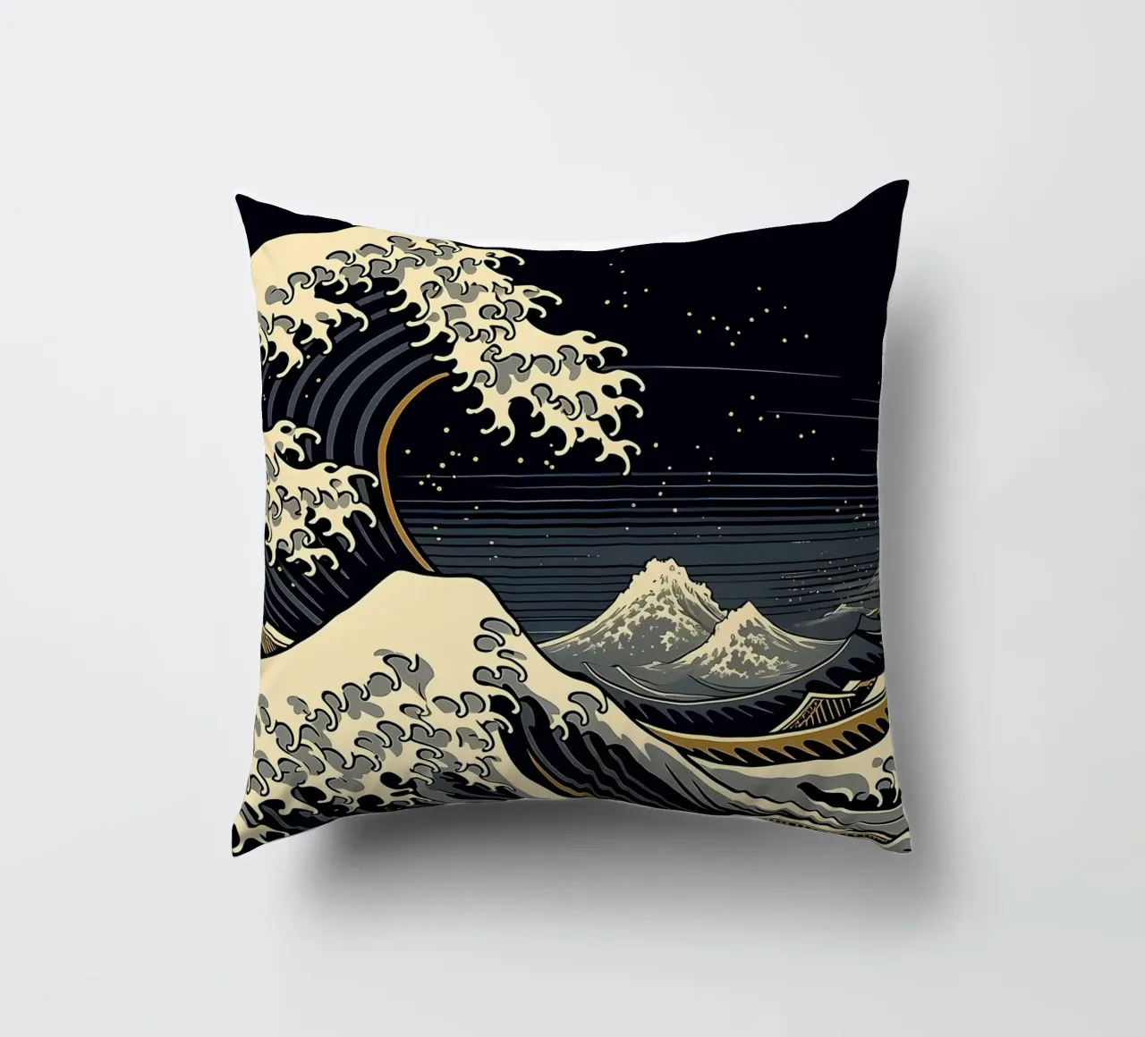 Onda giapponese di Kanagawa cuscino da Mikesell