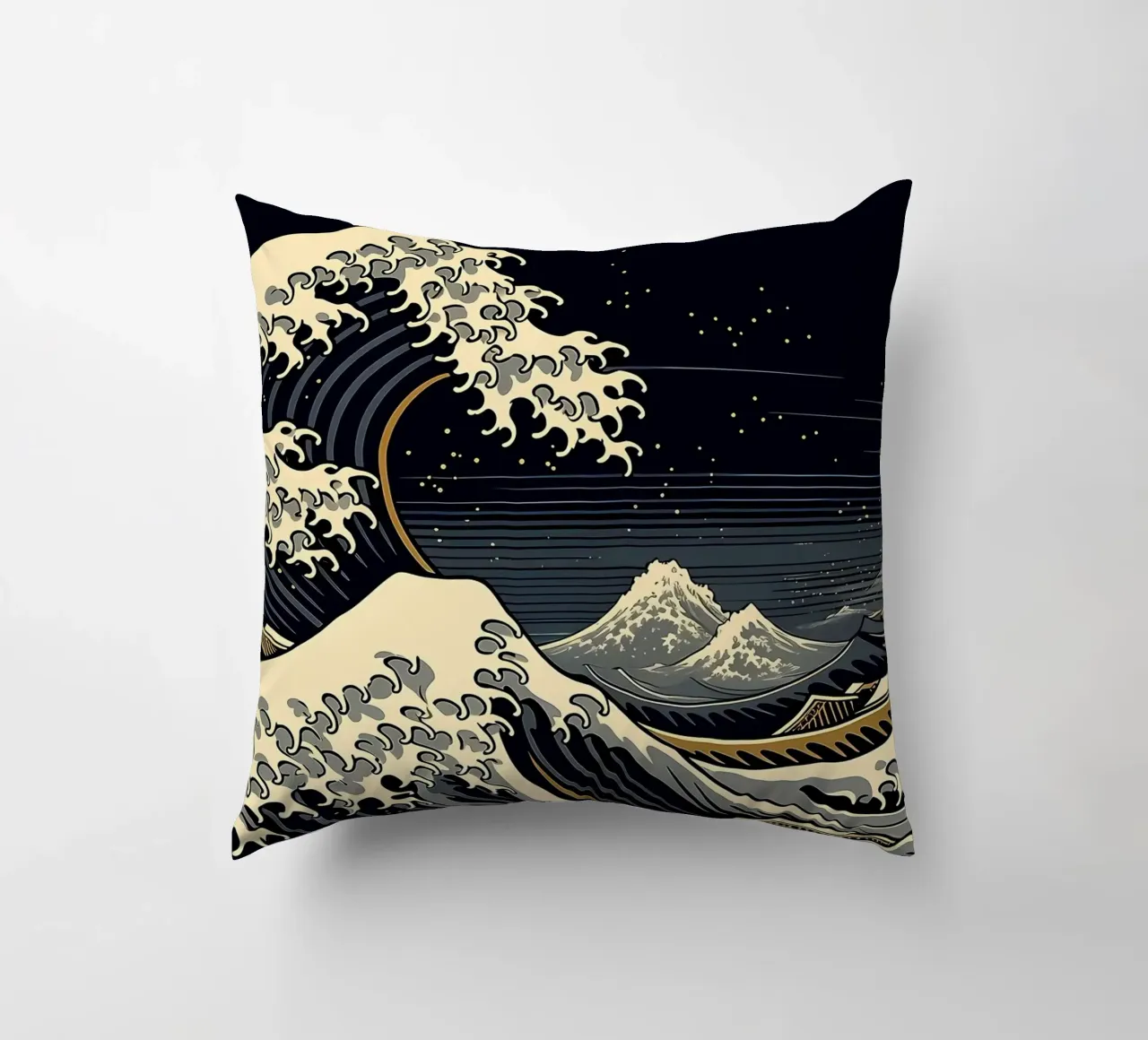 Onda giapponese di Kanagawa cuscino da Mikesell