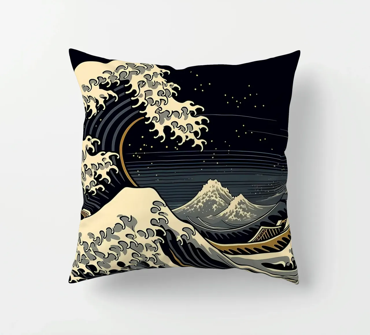 Onda giapponese di Kanagawa cuscino da Mikesell