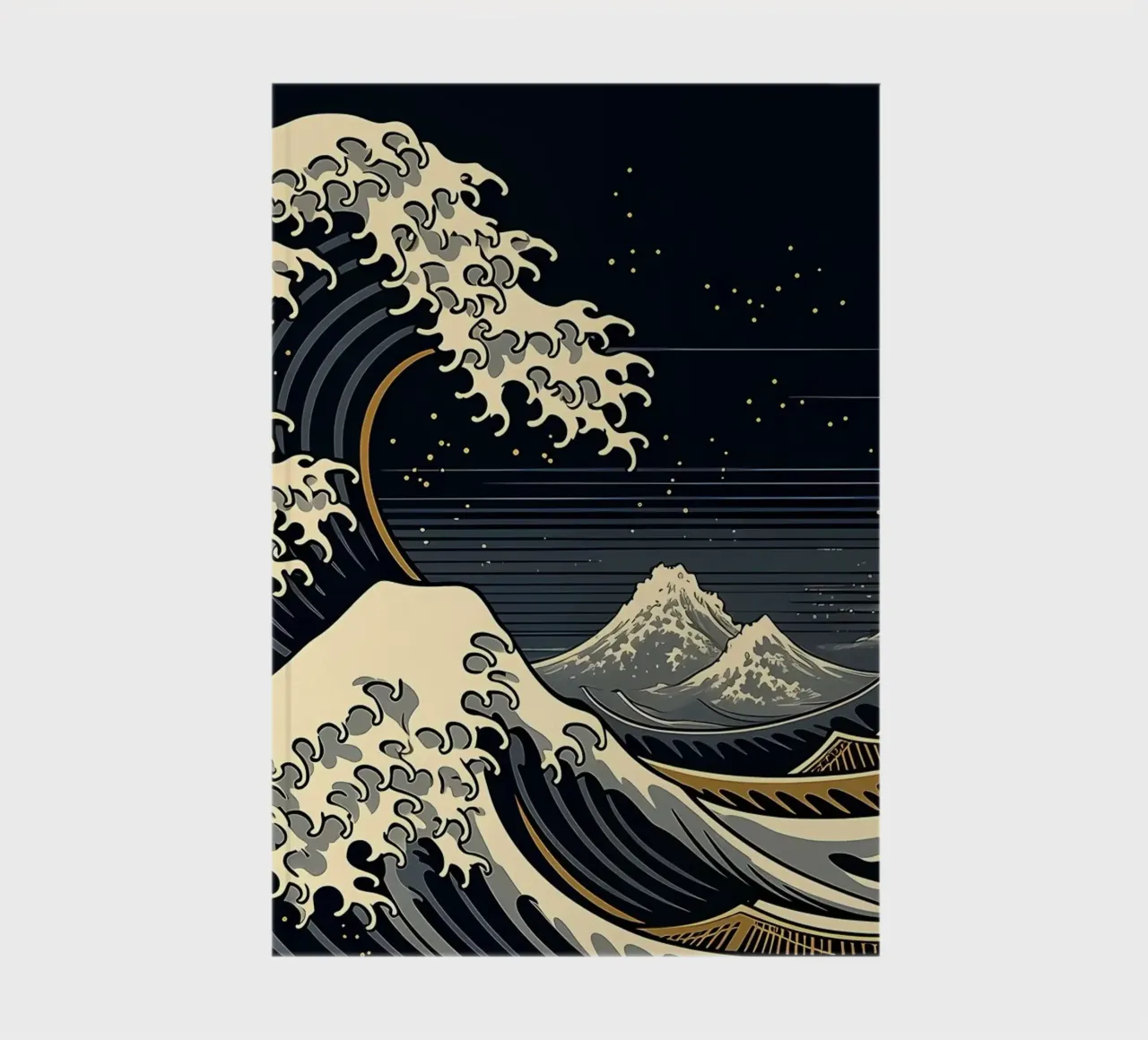 Japanese Wave Of Kanagawa notebook by Mikesell