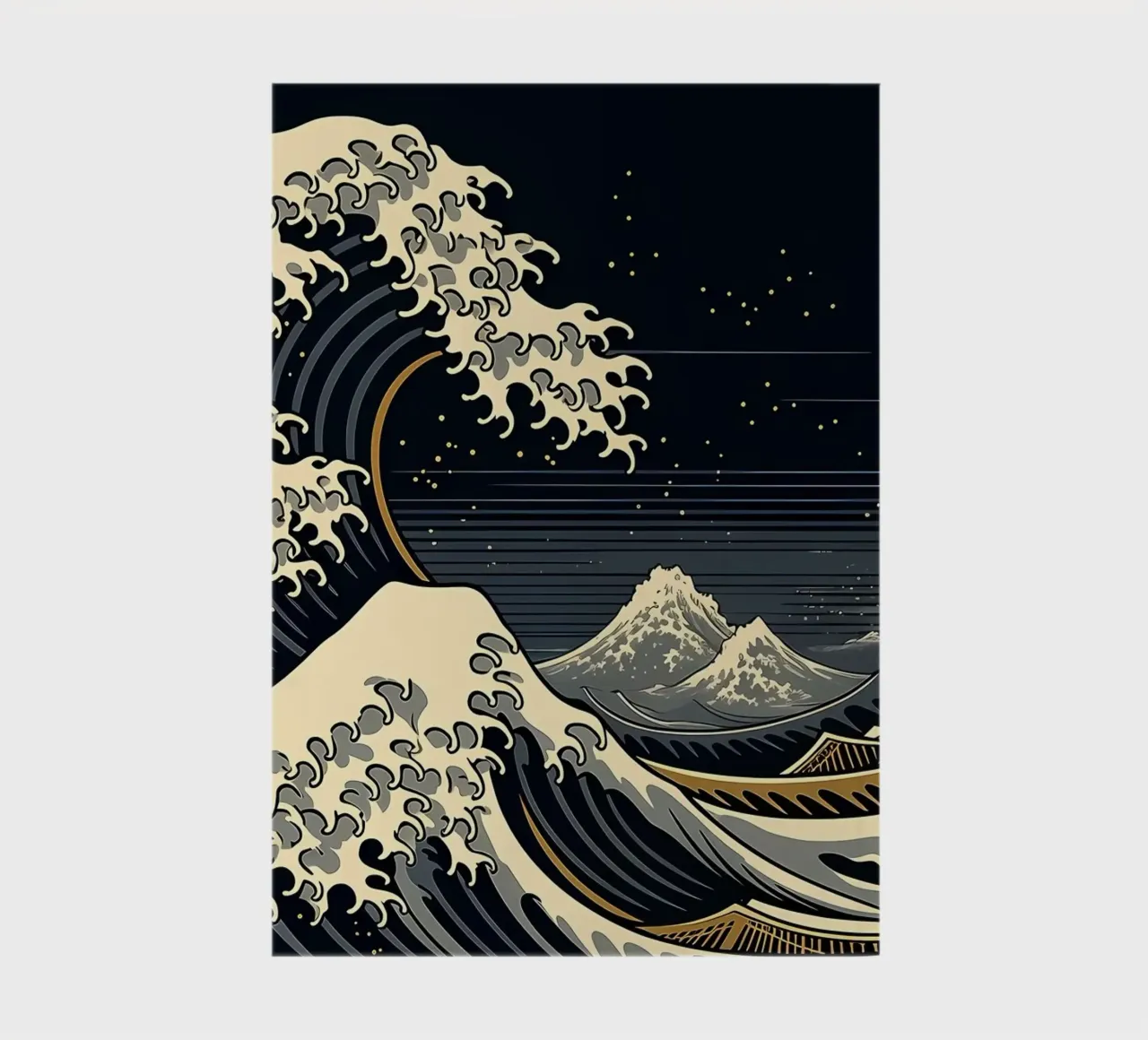 Japanese Wave Of Kanagawa notebook by Mikesell