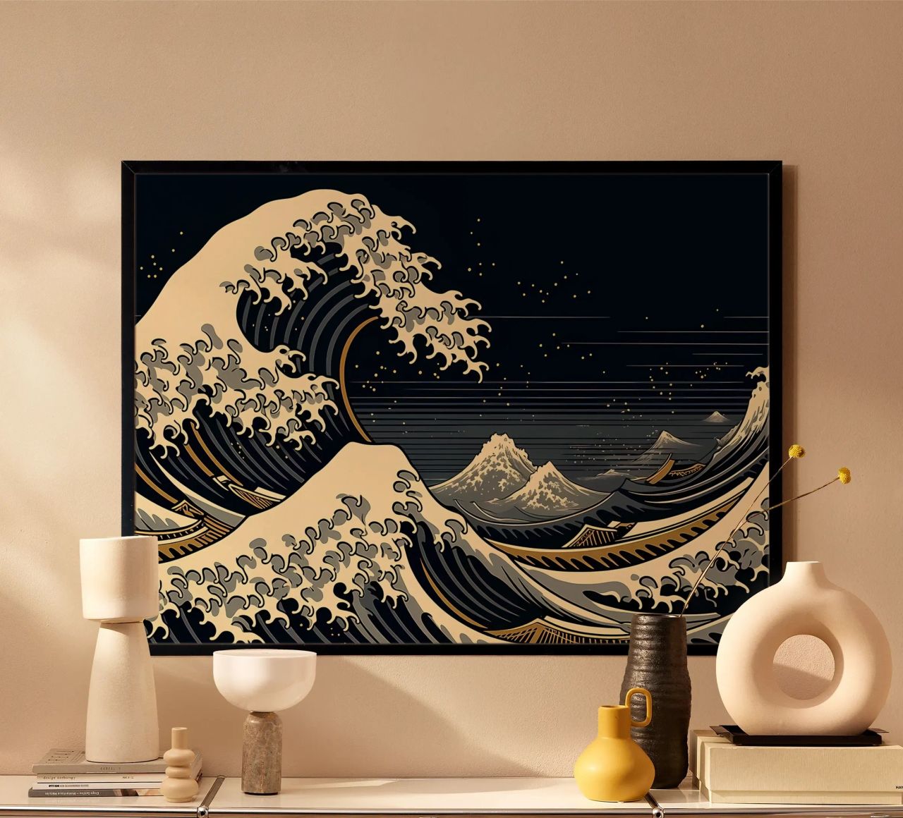 Vague japonaise de Kanagawa poster de Mikesell