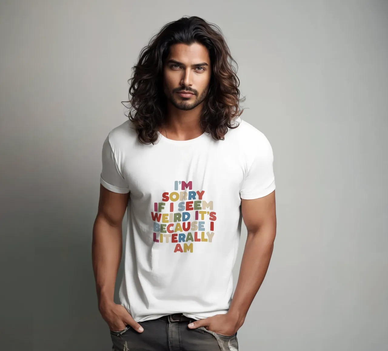 I'm Sorry if I Seem Weird It's Because I Literally Am Colour t-shirt by THE MOTIVATED TYPE