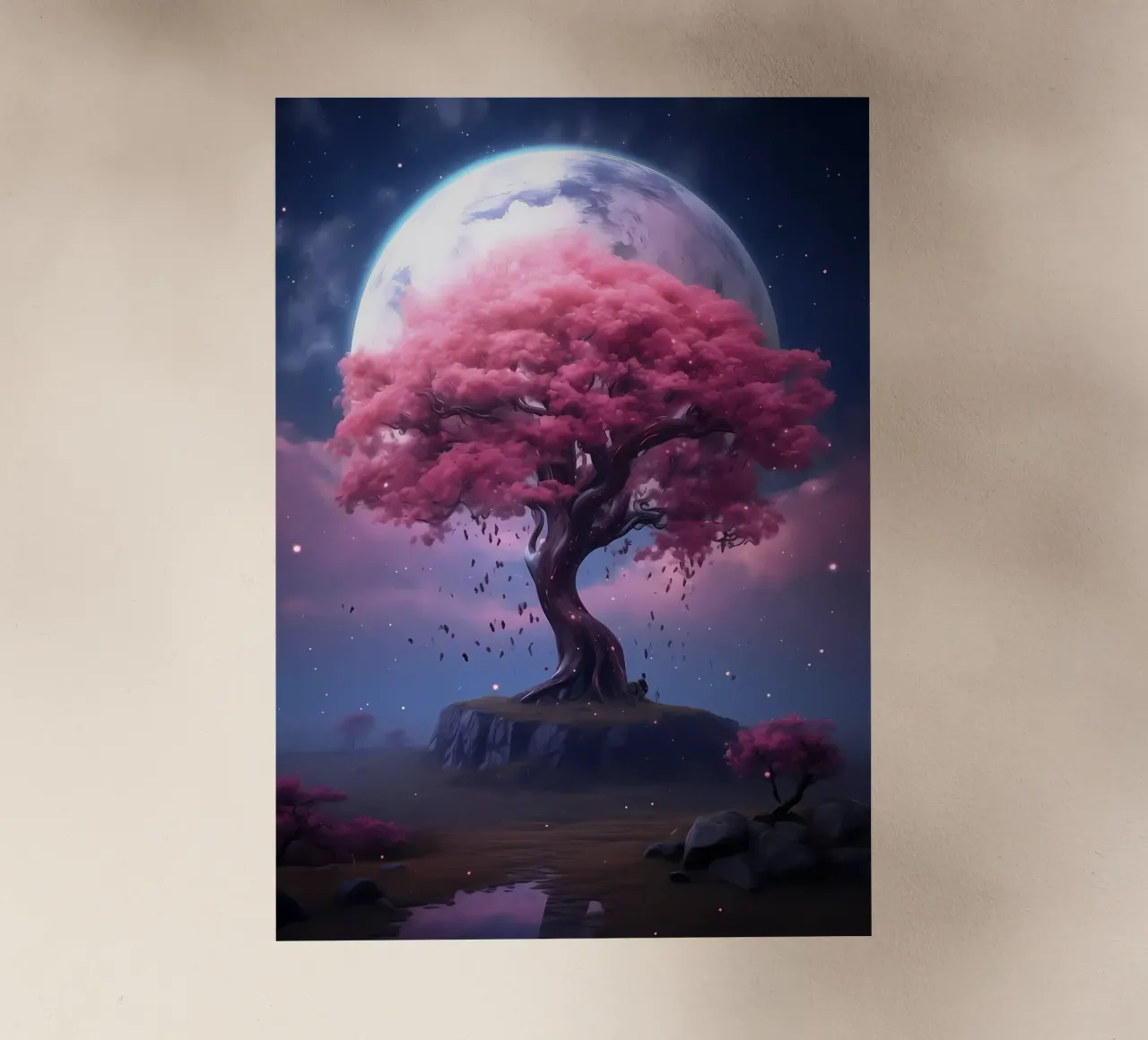 Cosmic Sakura Tree pellicola backlit da Mikesell