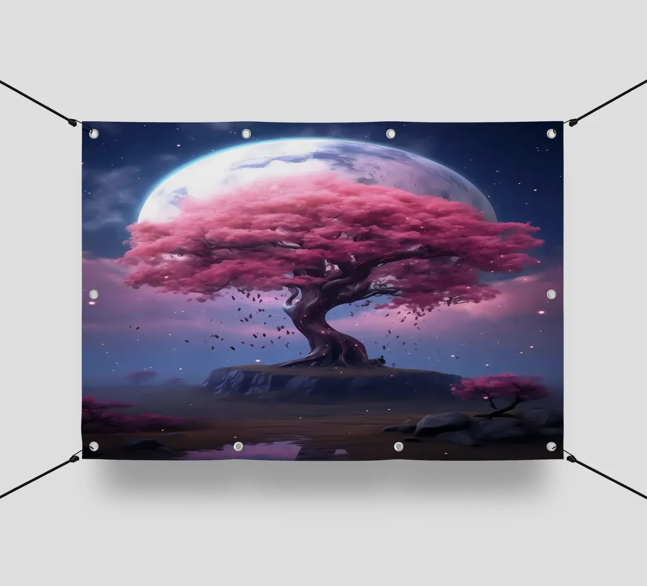 Cosmic Sakura Tree telo in pvc da Mikesell