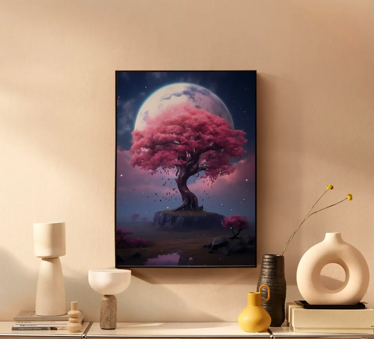 Cosmic Sakura Tree alluminio dibond da Mikesell
