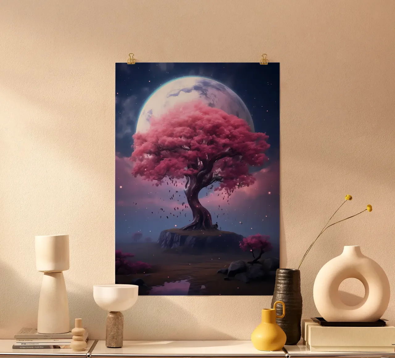 Cosmic Sakura Tree carta hahnemühle da Mikesell