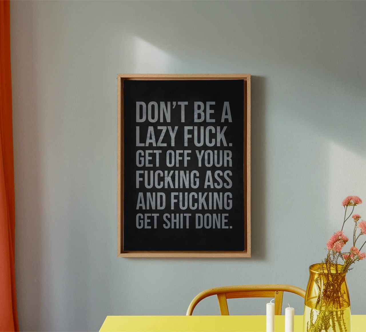 Including Be Lazy canvas by Bassy