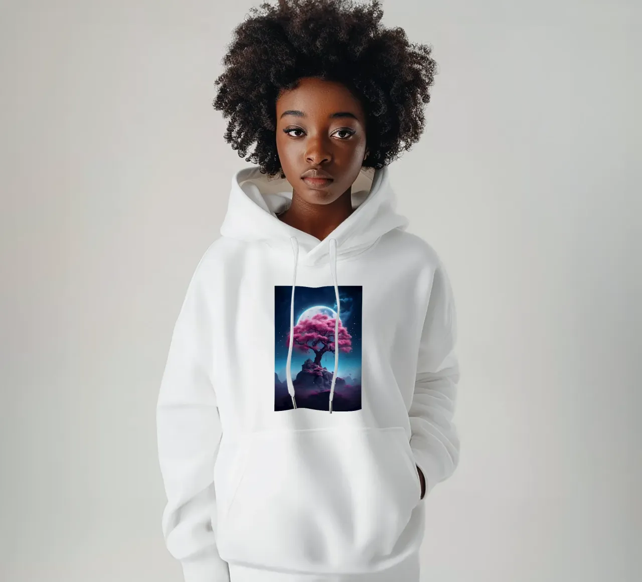 Cosmic Sakura Tree felpa con cappuccio da Mikesell