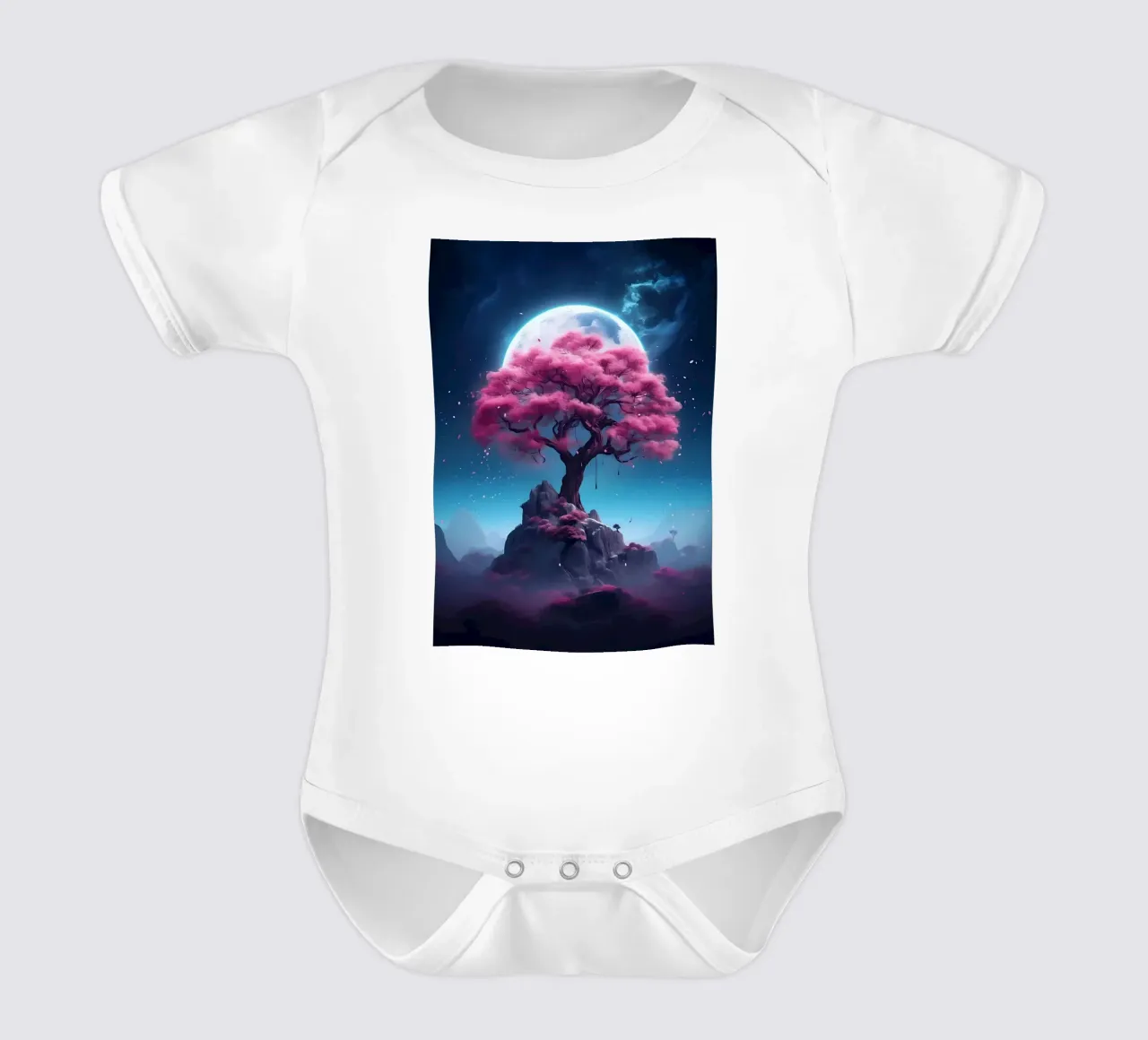 Cosmic Sakura Tree body neonato maniche corte da Mikesell