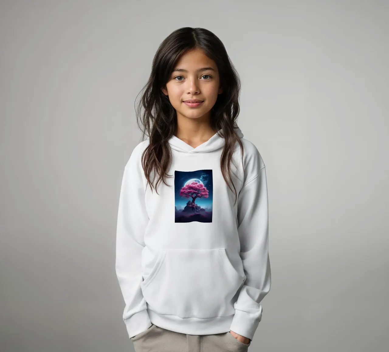 Cosmic Sakura Tree felpa bambino con cappuccio da Mikesell