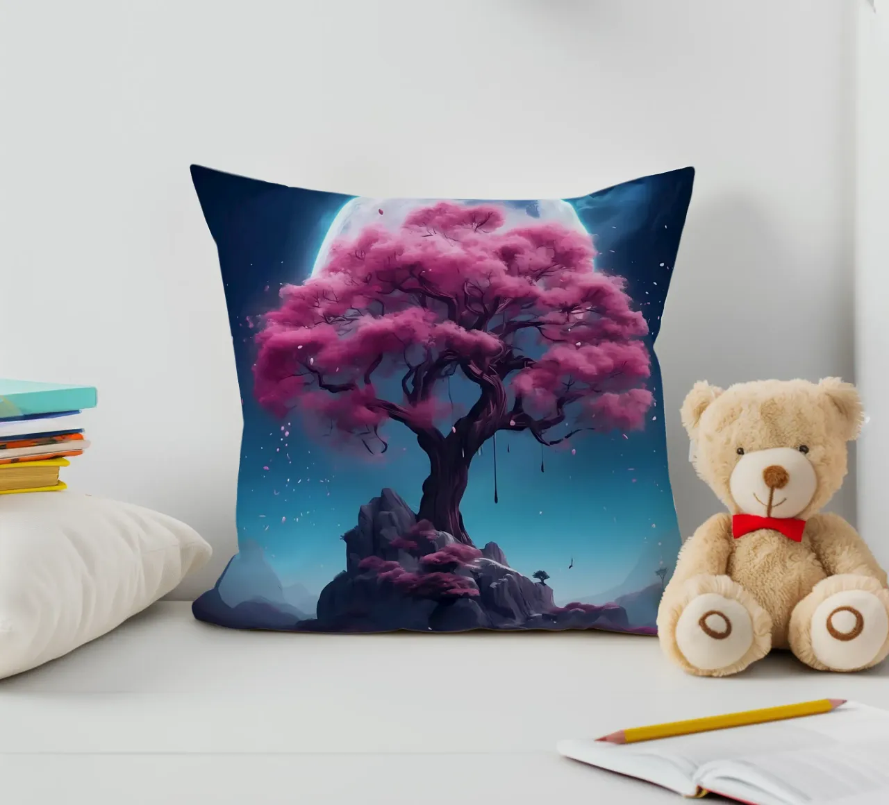 Cosmic Sakura Tree cuscino da Mikesell