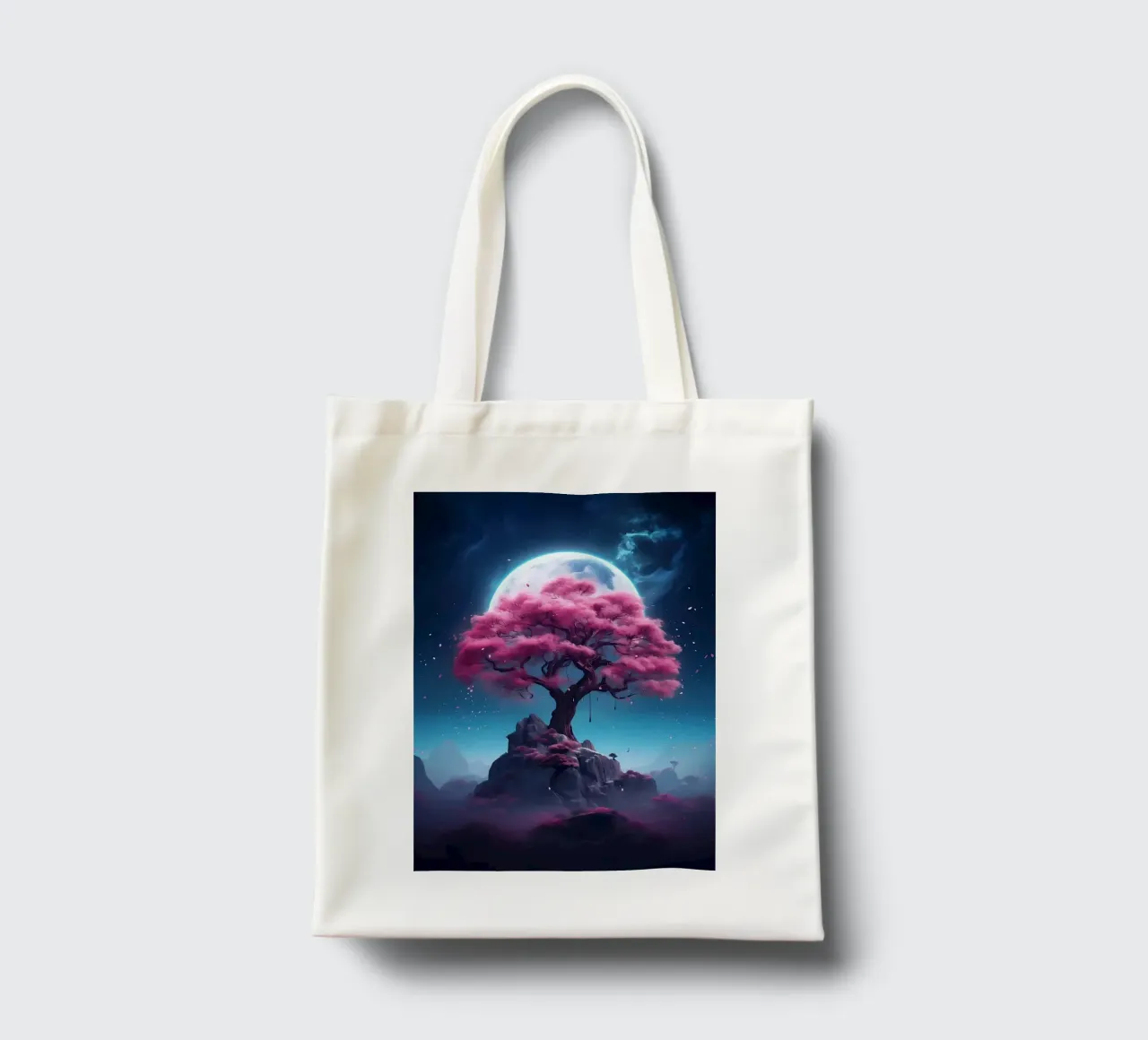 Cosmic Sakura Tree borsa in juta da Mikesell