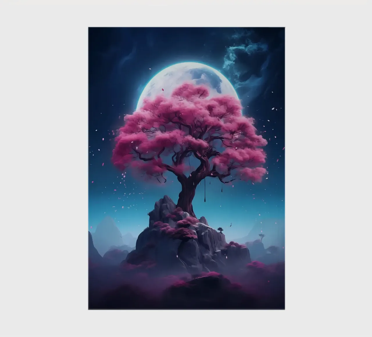 Cosmic Sakura Tree notebook by Mikesell