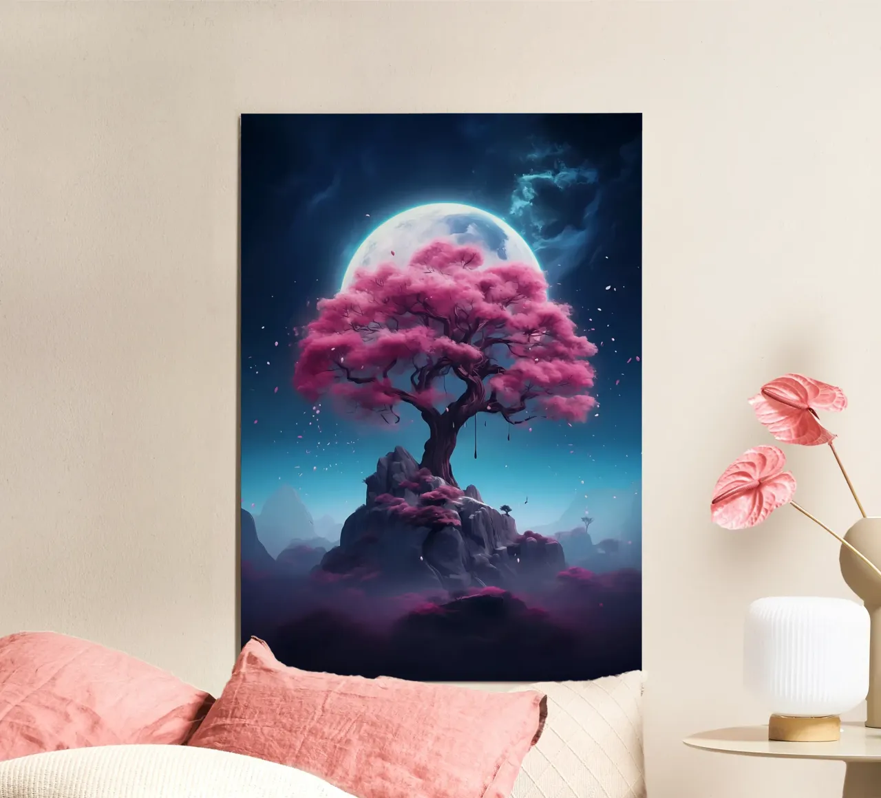 Cosmic Sakura Tree alluminio dibond da Mikesell