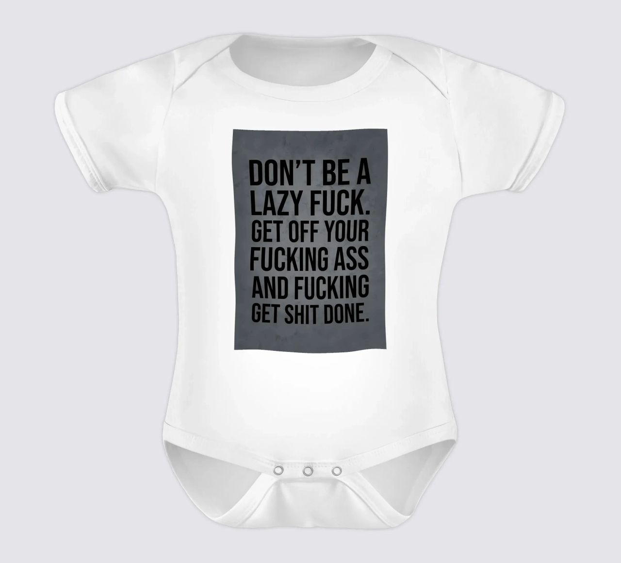 Davon Be Lazy Kurzarm Babybody von Bassy