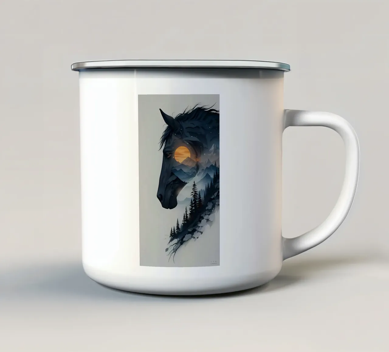 Poster minimalista 78 tazza in smalto da Kadynce