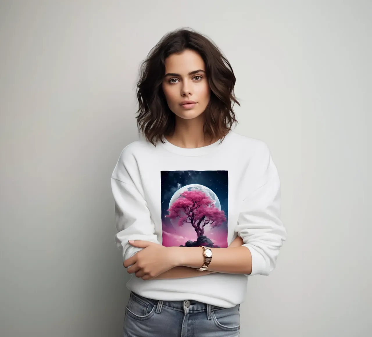 Cosmic Sakura Tree felpa da Mikesell
