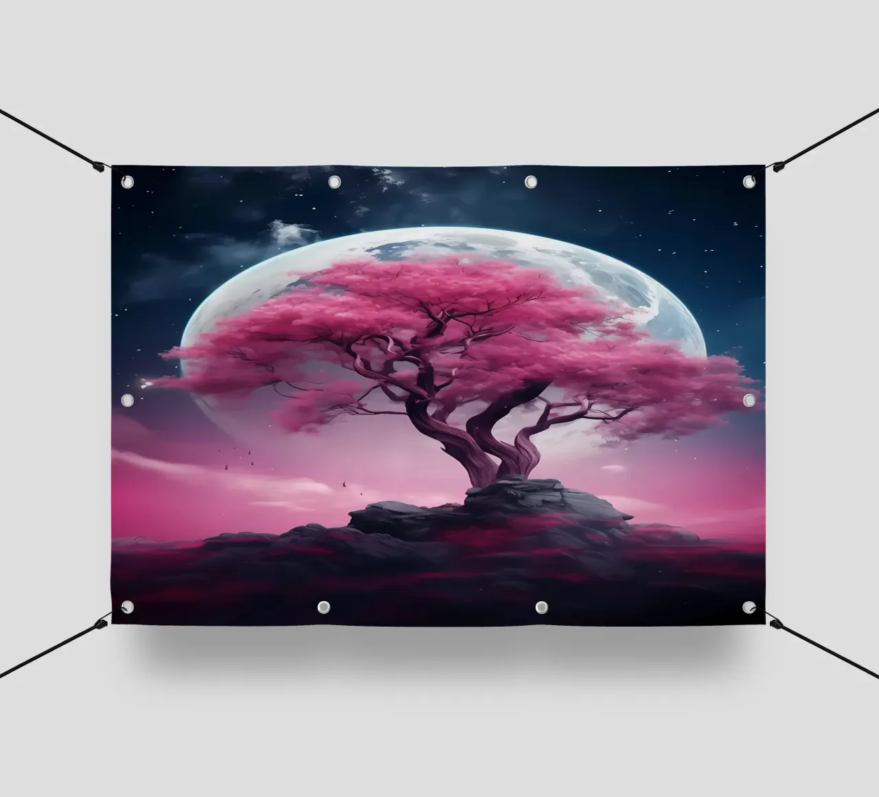 Cosmic Sakura Tree telo in pvc da Mikesell