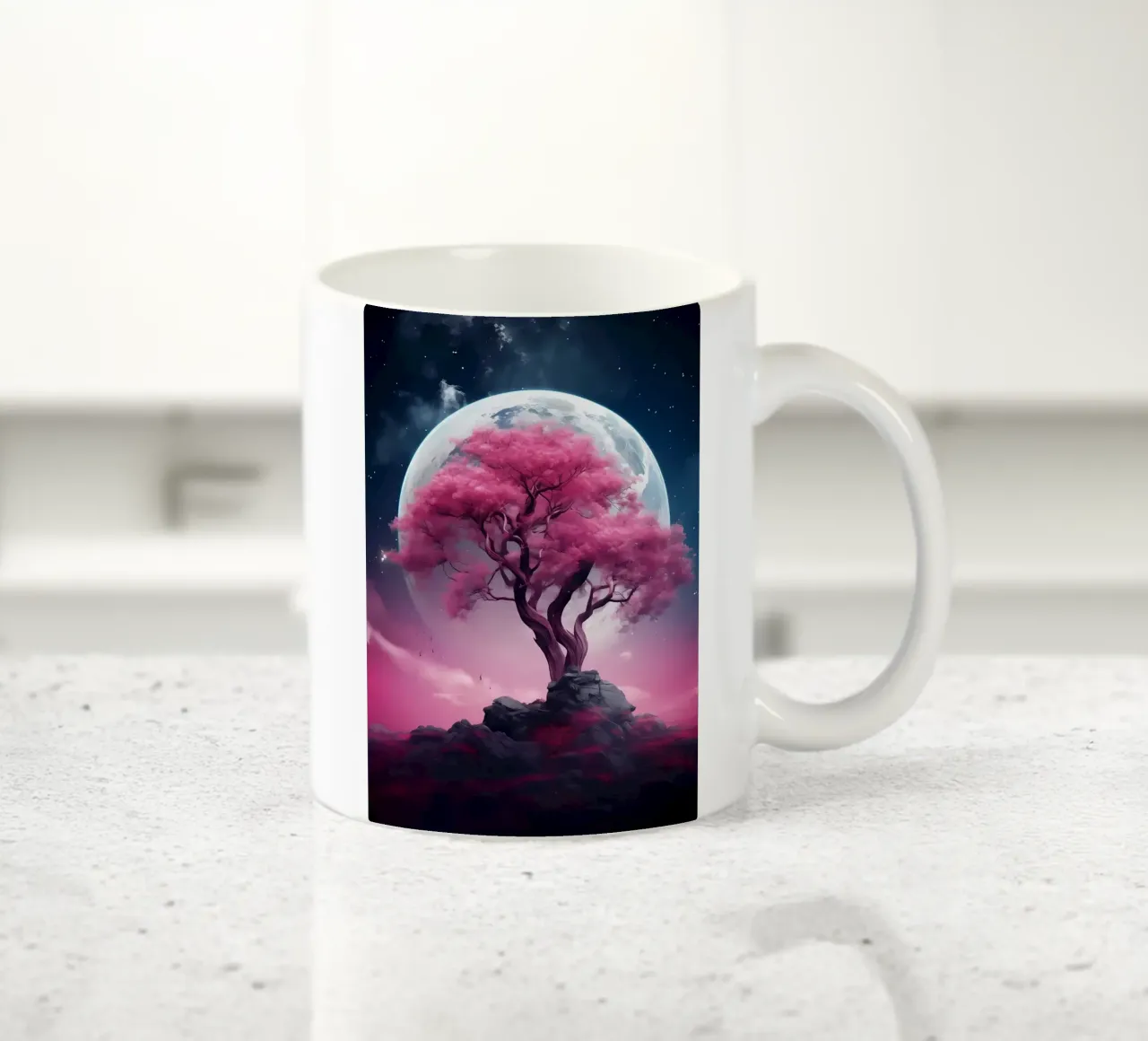 Cosmic Sakura Tree tazza in ceramica da Mikesell