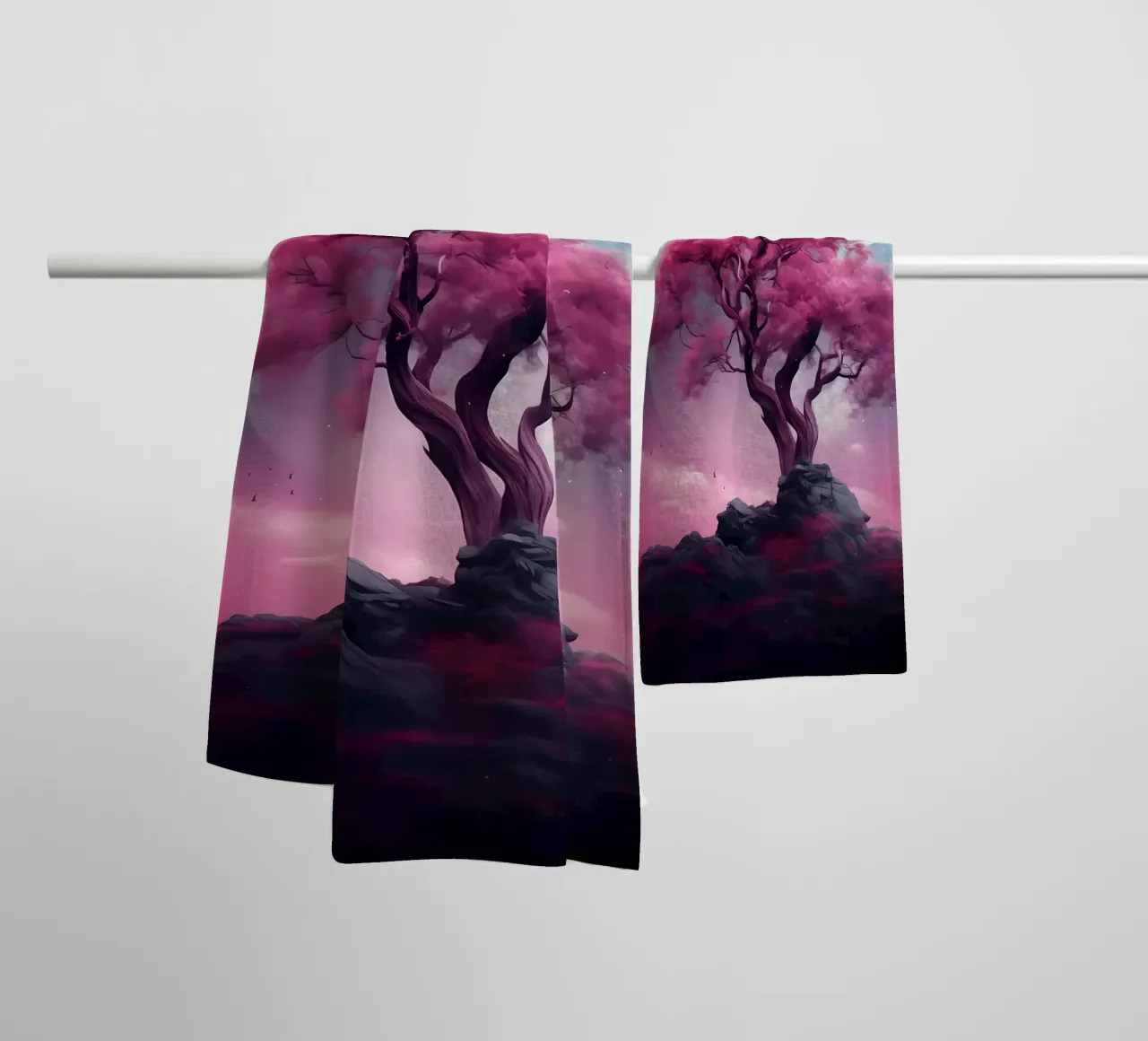 Cosmic Sakura Tree asciugamano da bagno da Mikesell