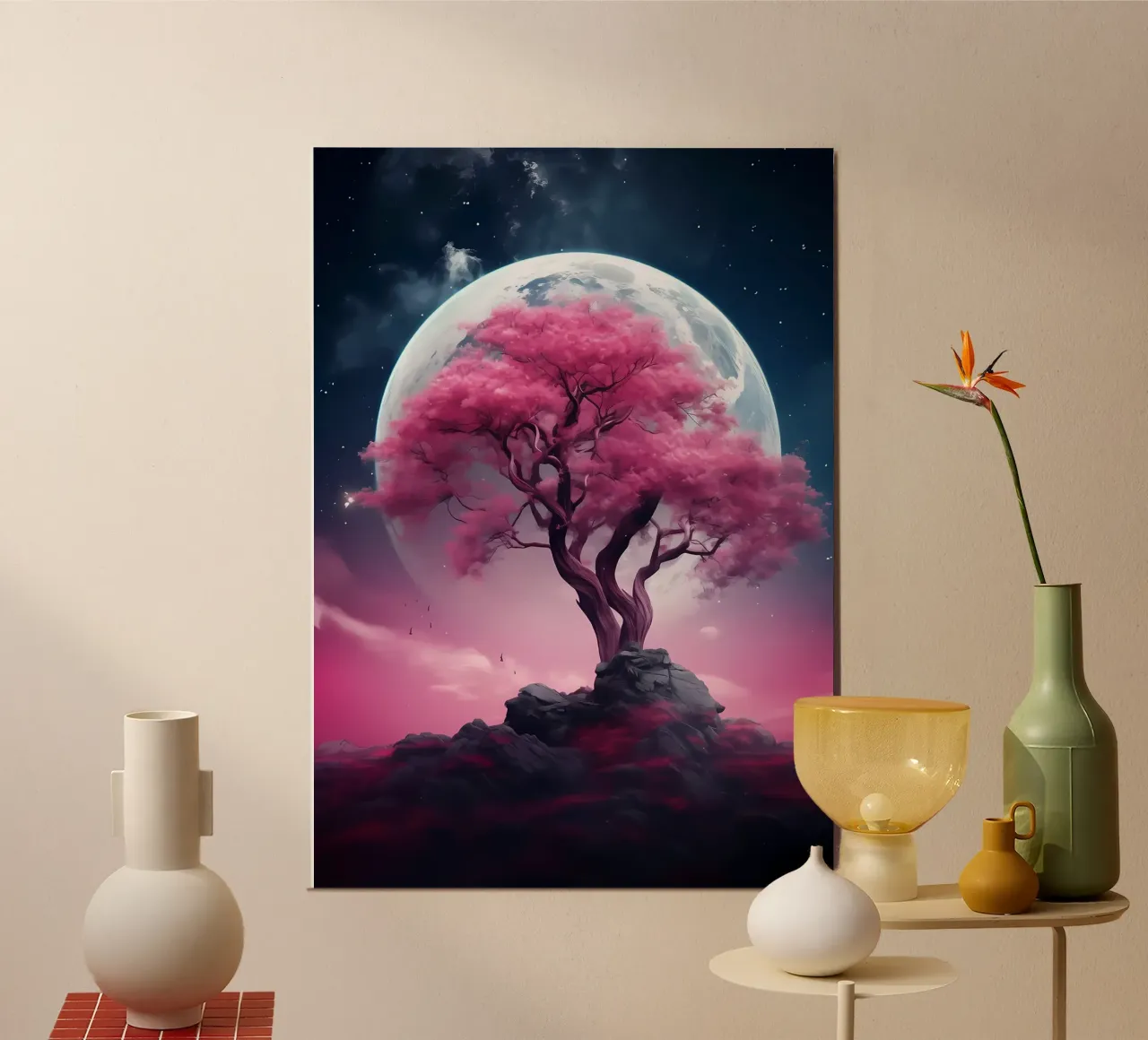 Cosmic Sakura Tree alluminio dibond da Mikesell