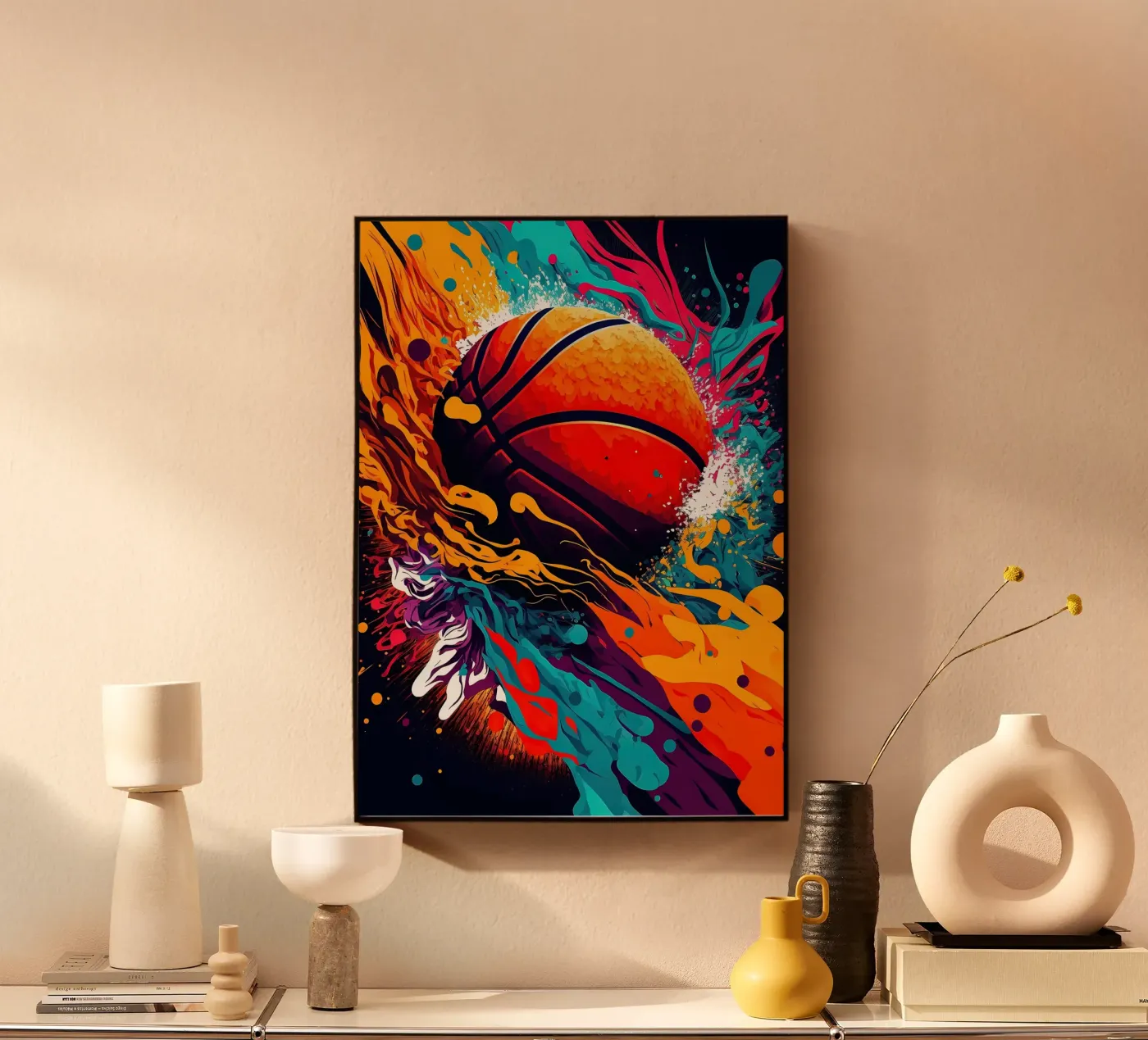 basket con schizzi plexiglass da Delaplane