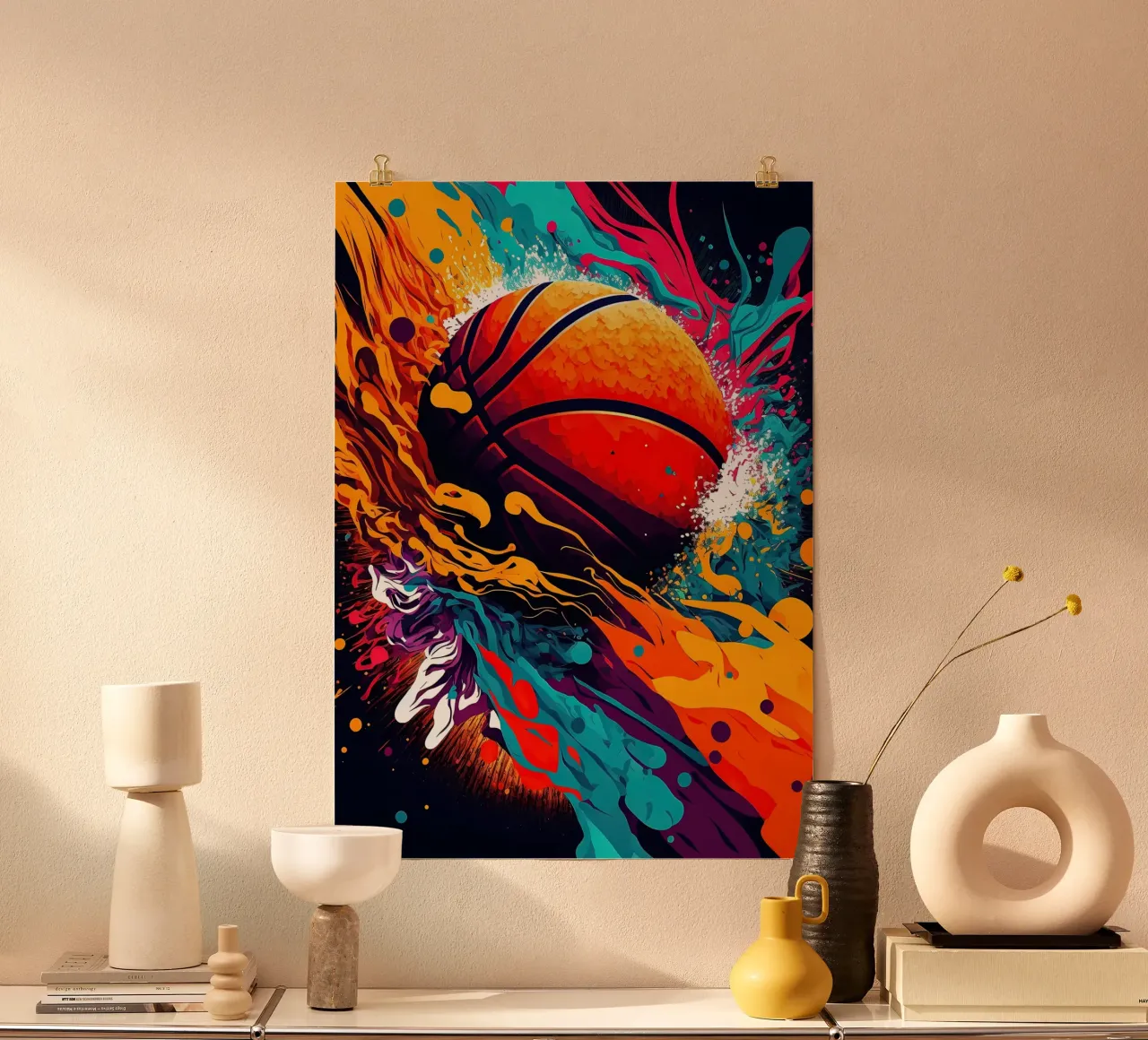 basket con schizzi poster con telaio in plastica da Delaplane