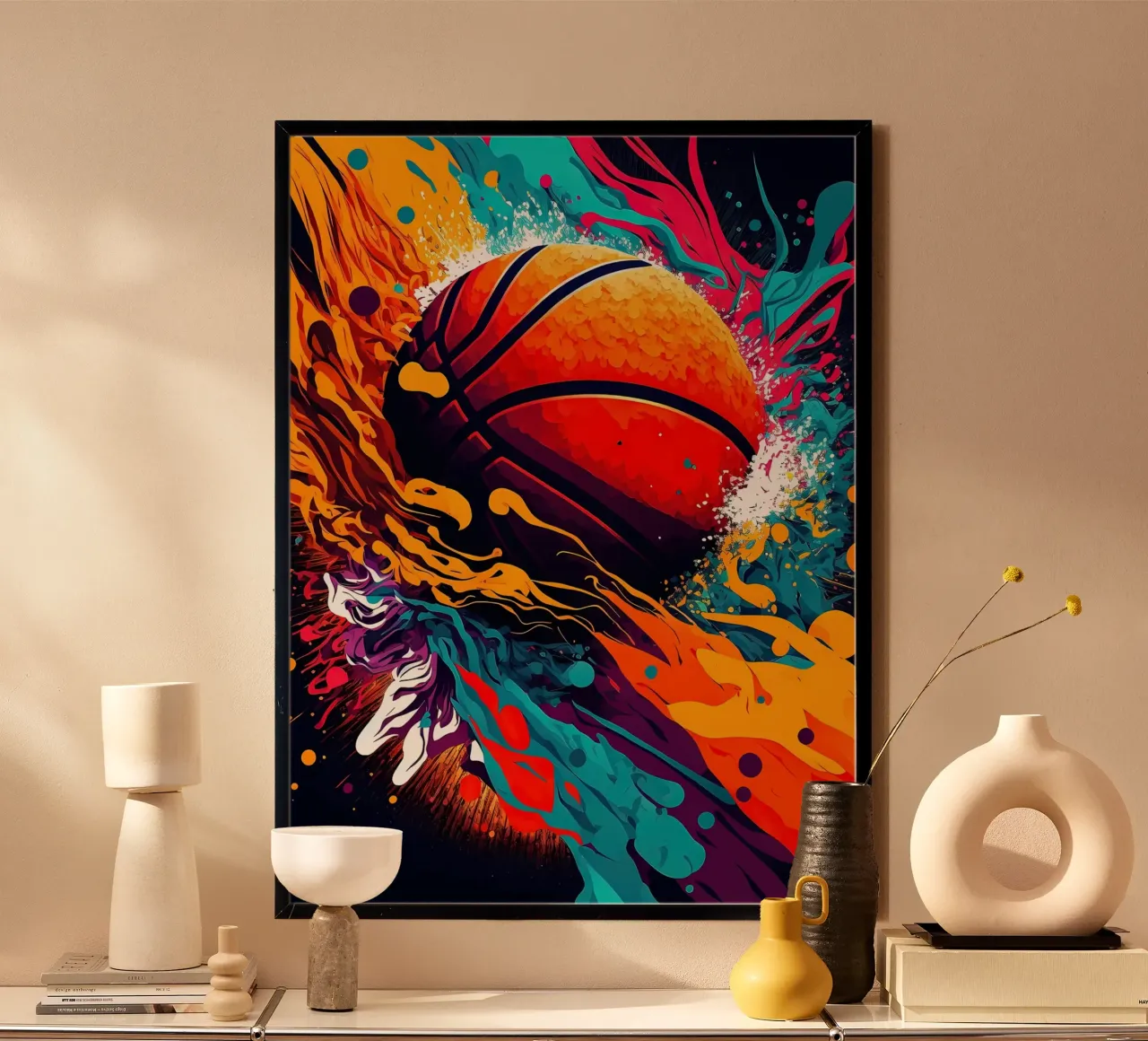 basket con schizzi poster con telaio in plastica da Delaplane