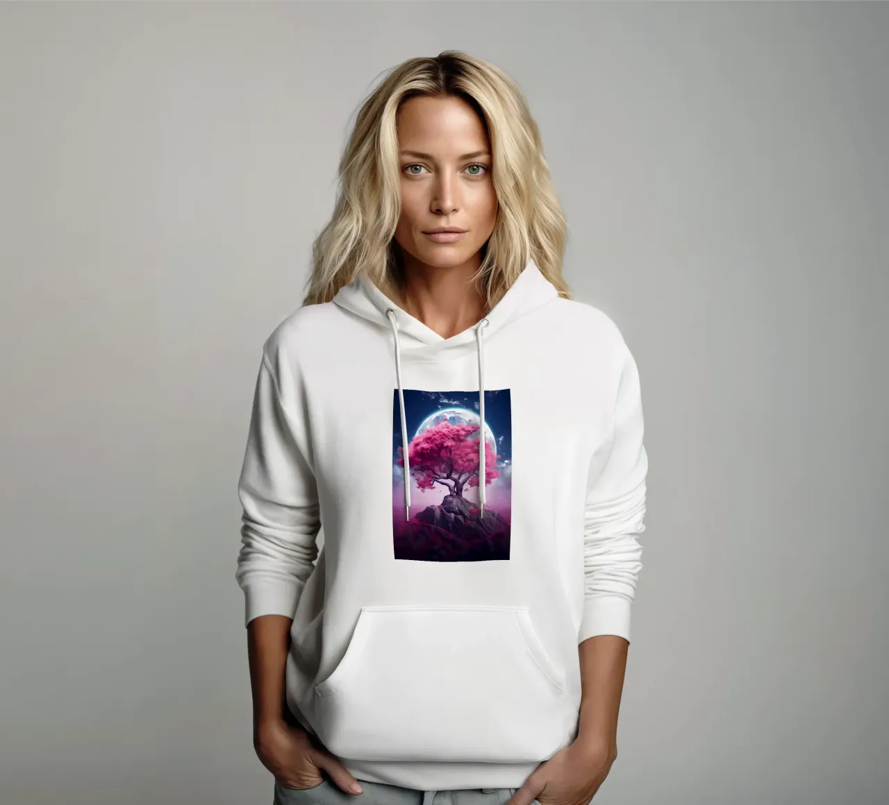 Cosmic Sakura Tree felpa con cappuccio da Mikesell